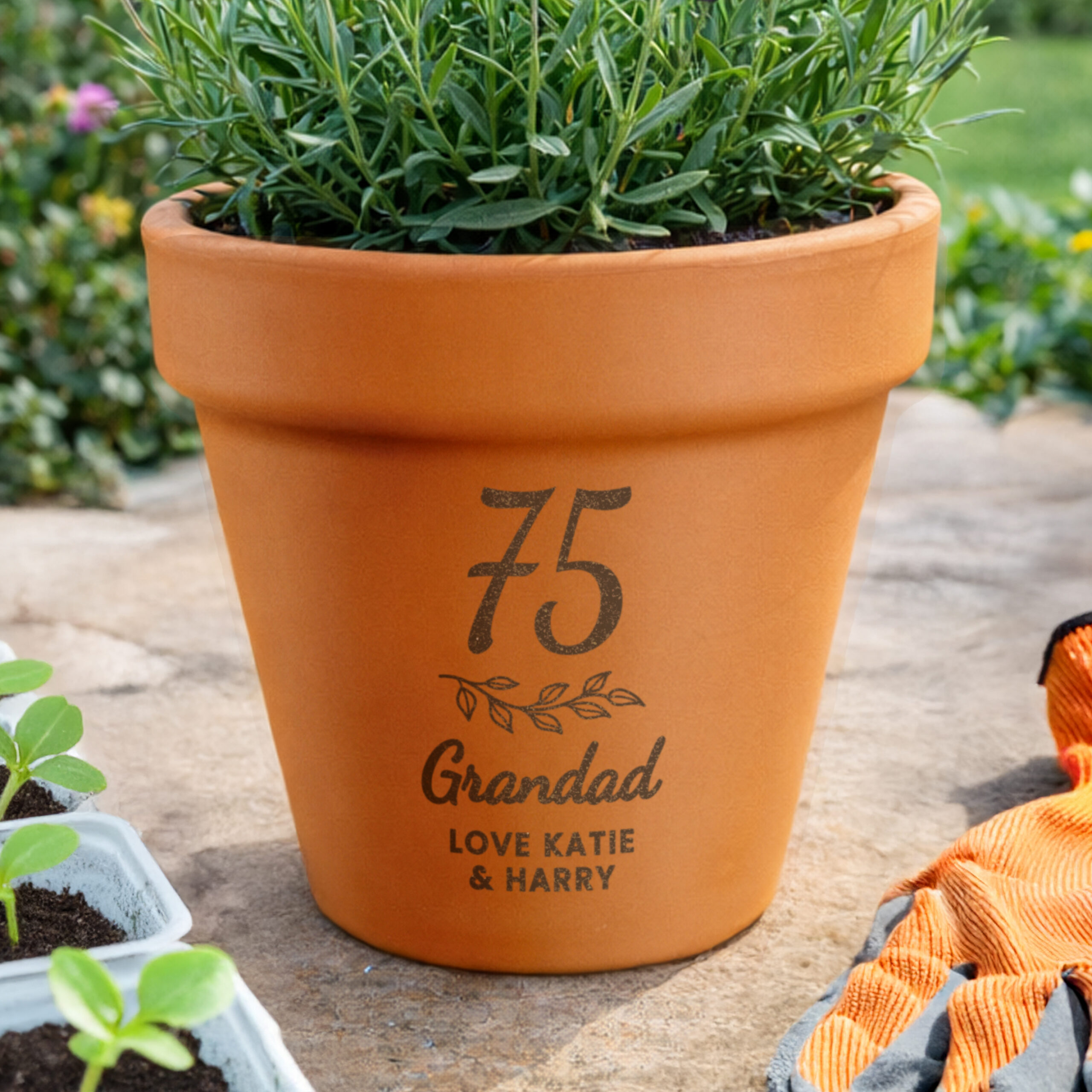 Personalised Big Age Terracotta Plant Pot 4 Personalised Big Age Terracotta Plant Pot