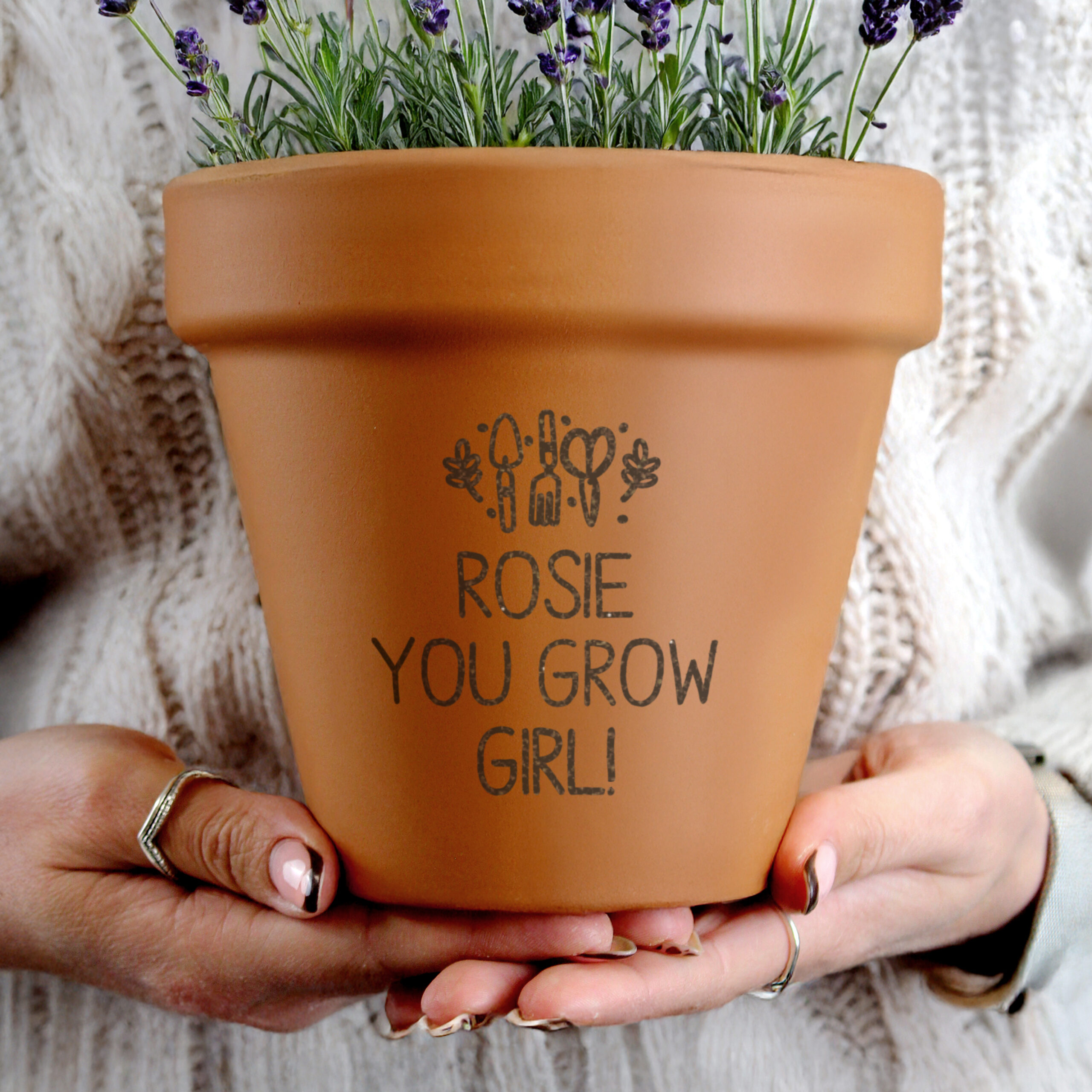 Personalised Gardening Terracotta Plant Pot 3 Personalised Gardening Terracotta Plant Pot