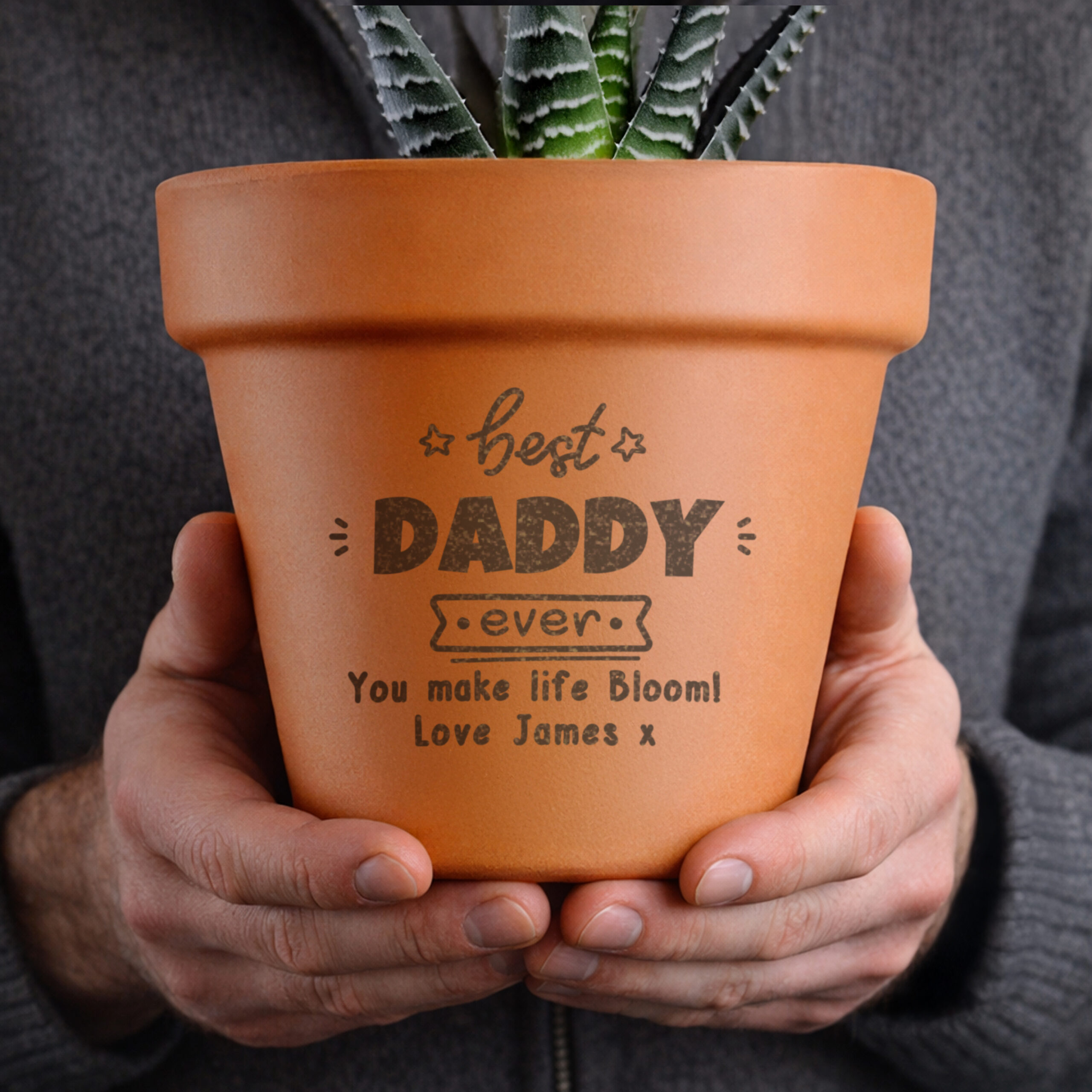 Personalised Best Ever Terracotta Plant Pot 3 Personalised Best Ever Terracotta Plant Pot