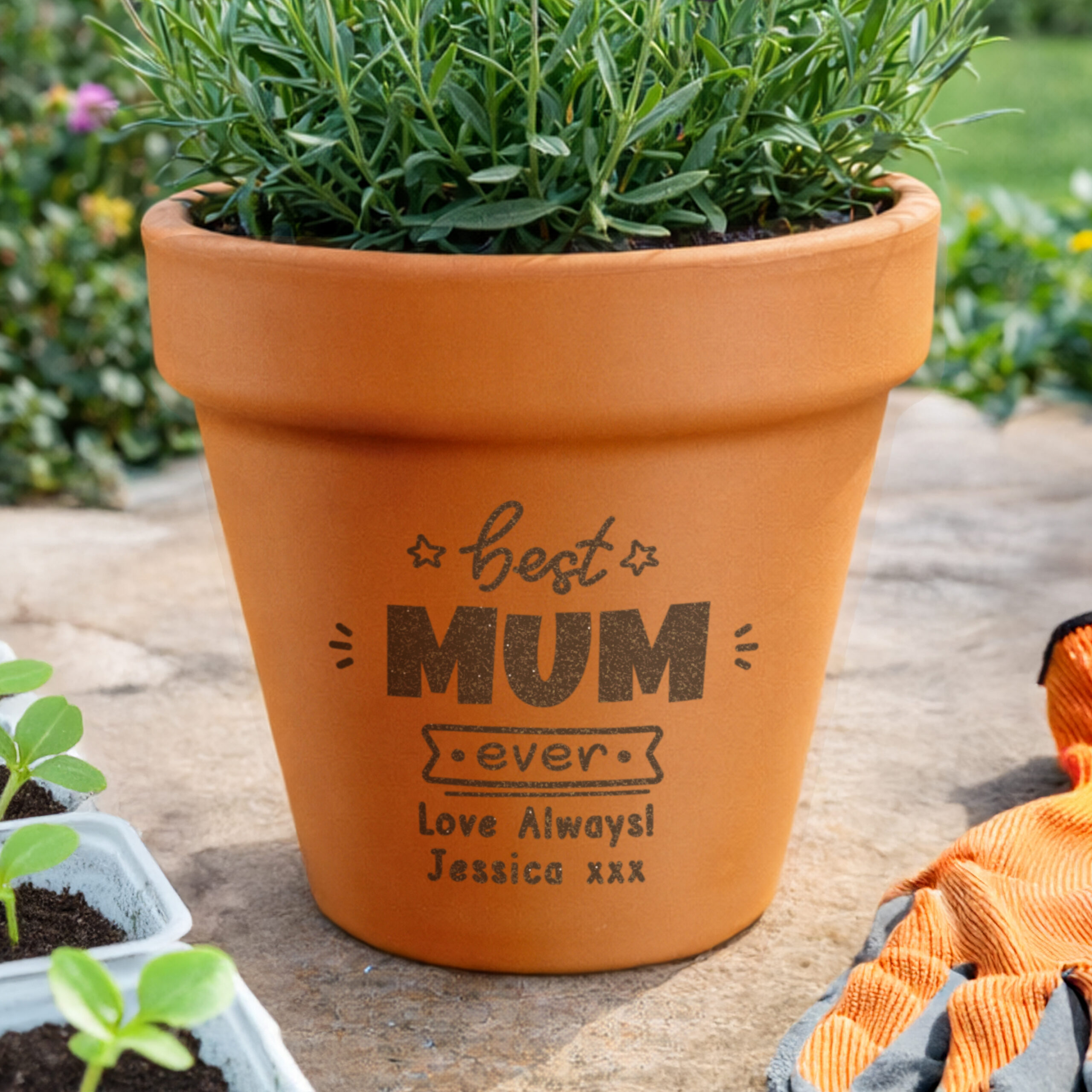 Personalised Best Ever Terracotta Plant Pot 4 Personalised Best Ever Terracotta Plant Pot