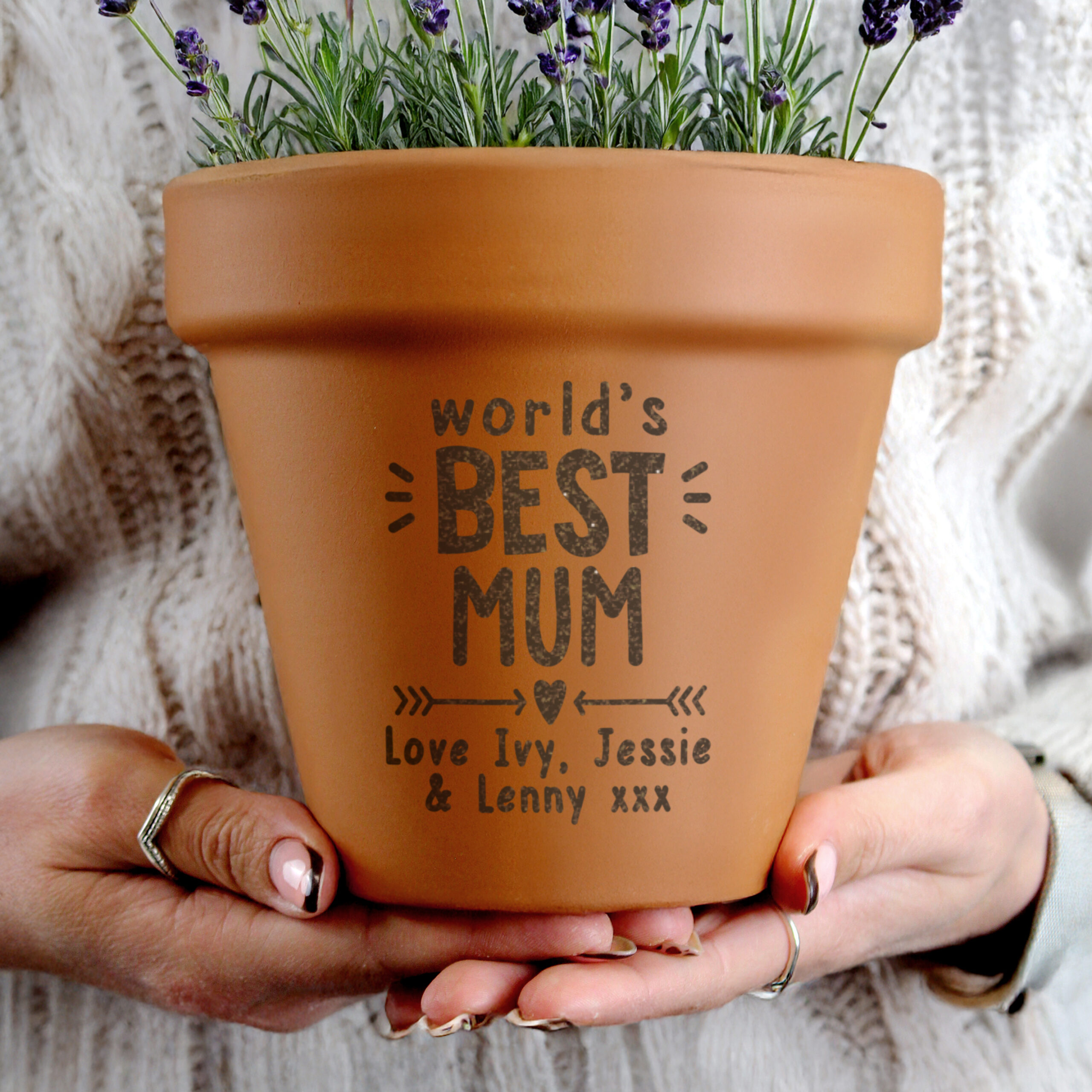 Personalised Worlds Best Terracotta Plant Pot 3 Personalised Worlds Best Terracotta Plant Pot