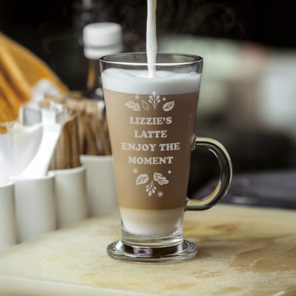 Personalised Autumn Latte Glass