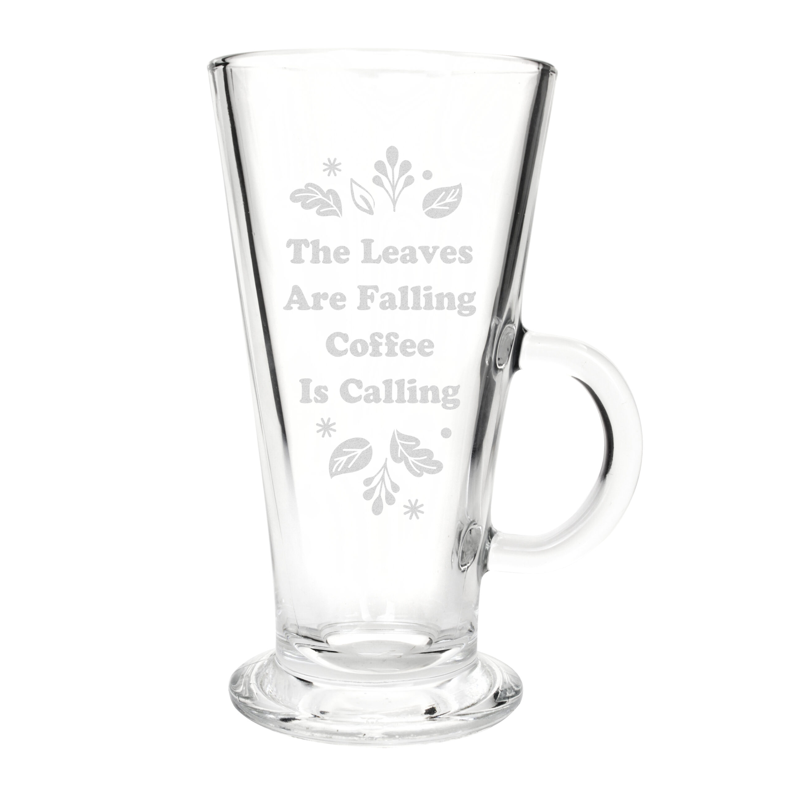 Personalised Autumn Latte Glass 4 Personalised Autumn Latte Glass