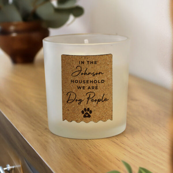 Personalised Paw Print Cork Label Candle Jar 28 Personalised Paw Print Cork Label Candle Jar