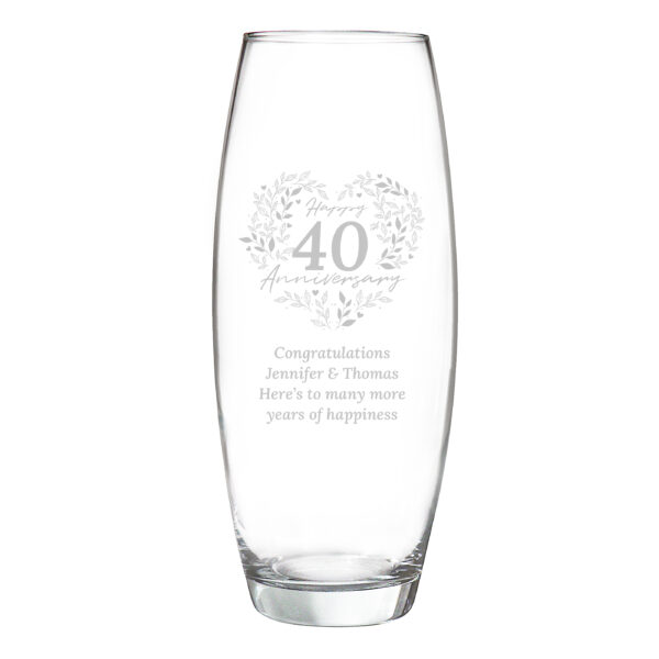 Personalised Anniversary Wreath Bullet Vase