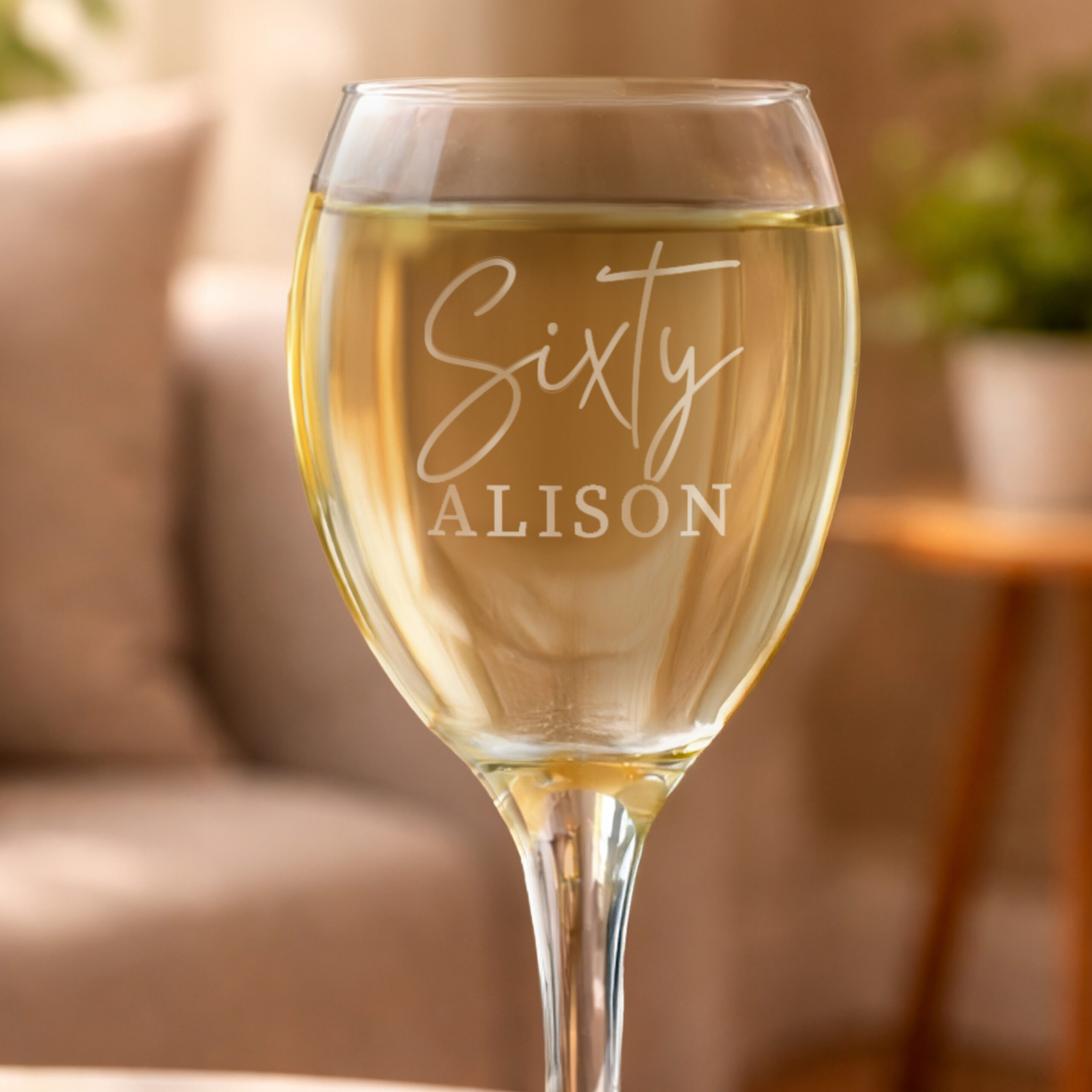 Personalised Age & Name Wine Glass 2 Personalised Age & Name Wine Glass