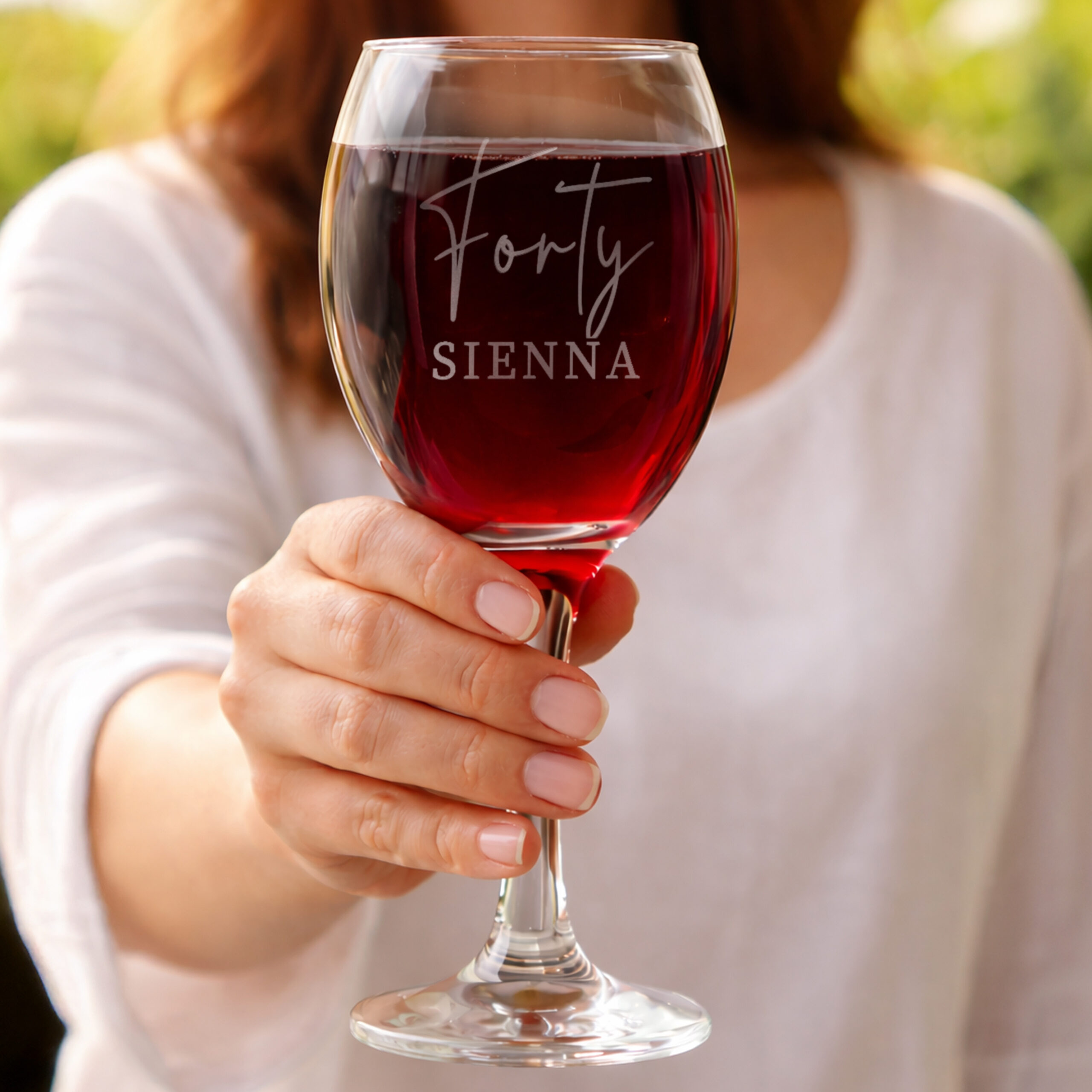 Personalised Age & Name Wine Glass 4 Personalised Age & Name Wine Glass