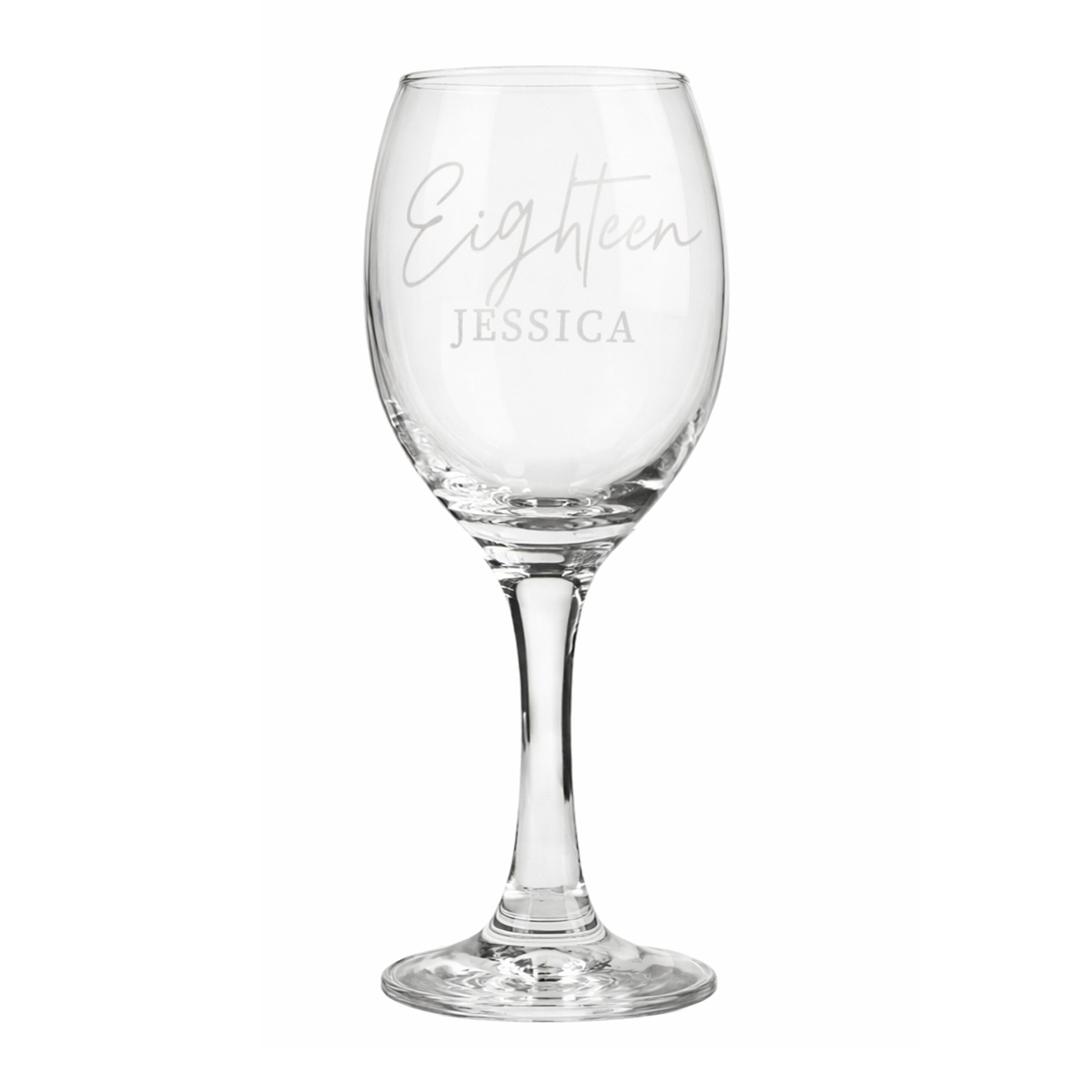 Personalised Age & Name Wine Glass 5 Personalised Age & Name Wine Glass