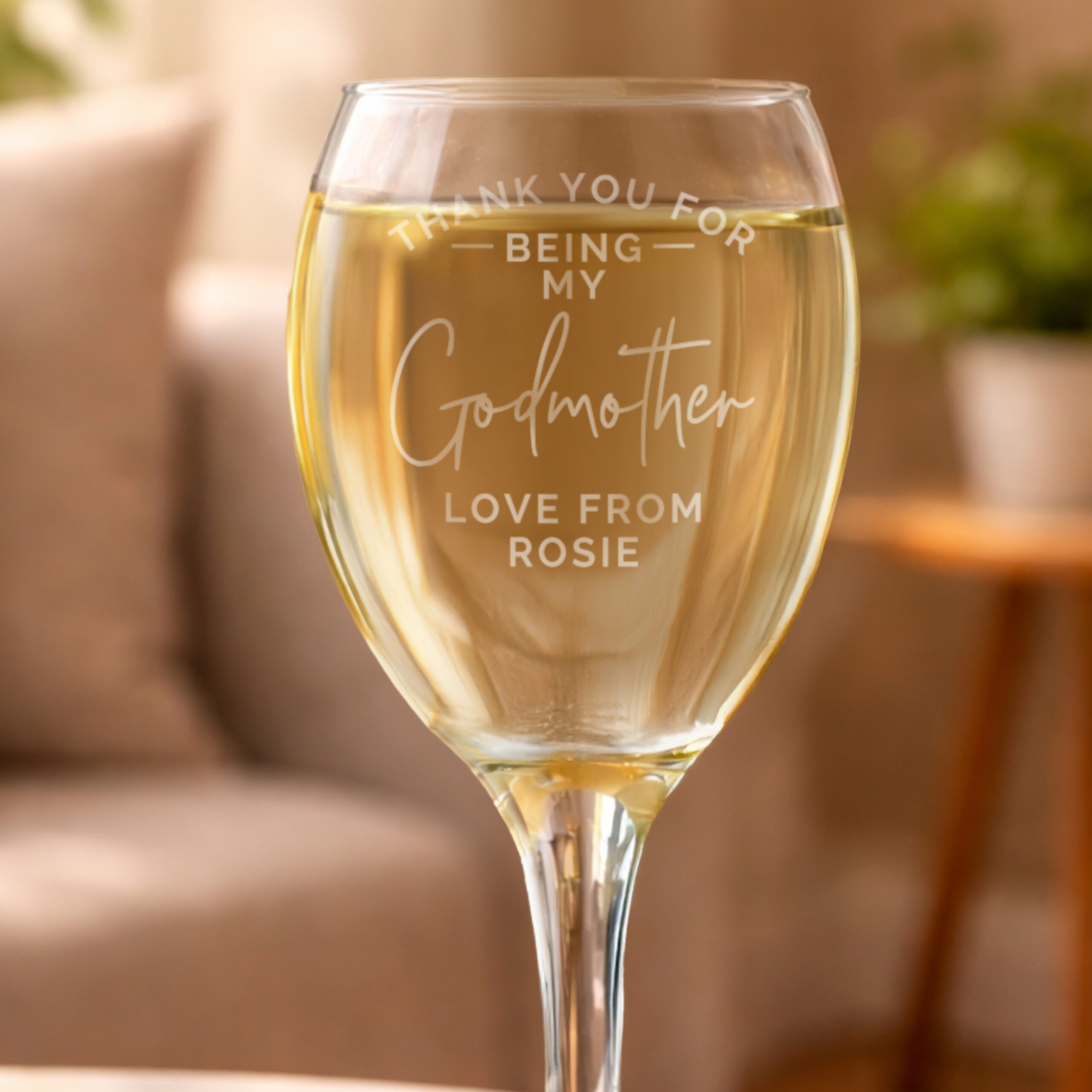 Personalised Thank you Wine Glass 2 Personalised Thank you Wine Glass