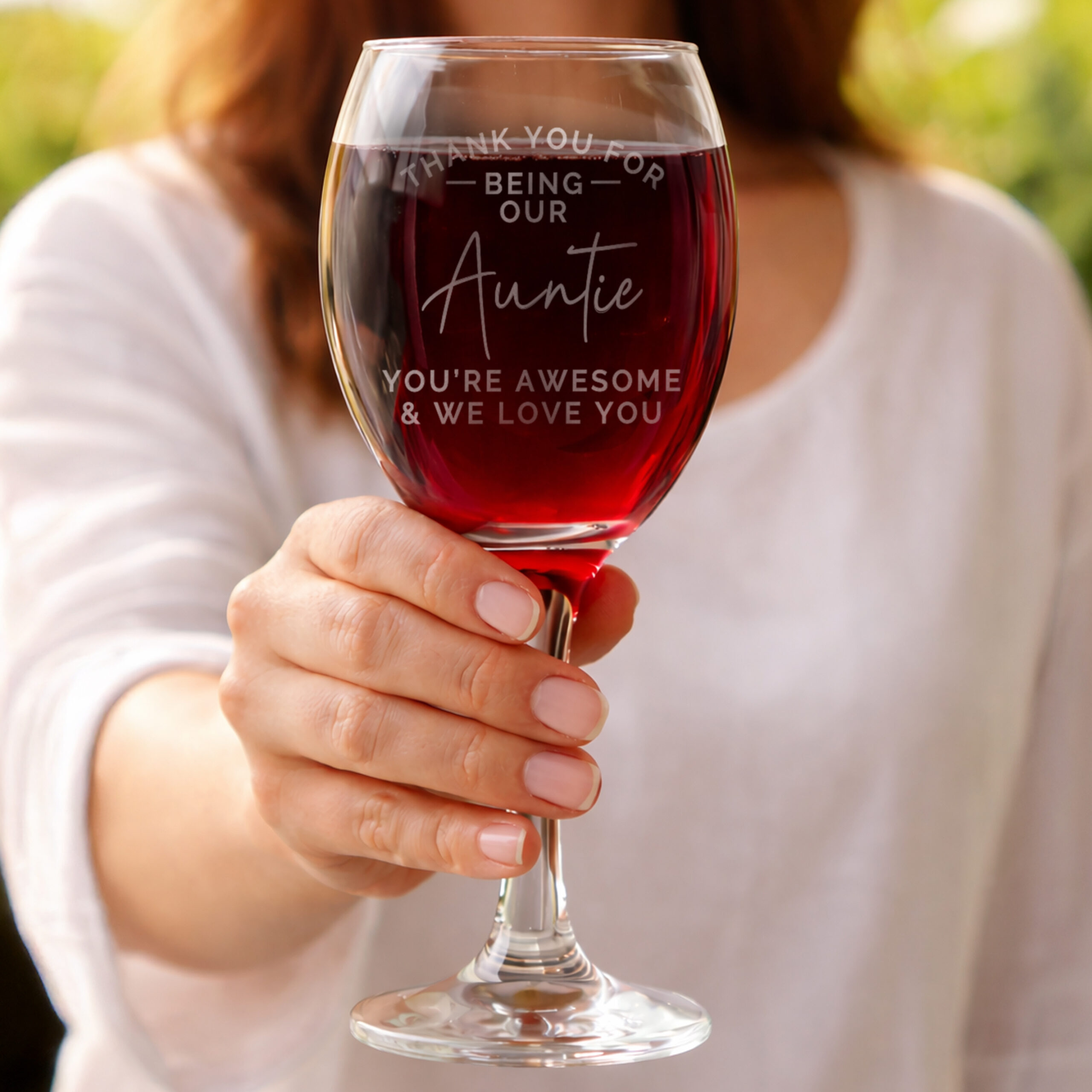 Personalised Thank you Wine Glass 4 Personalised Thank you Wine Glass