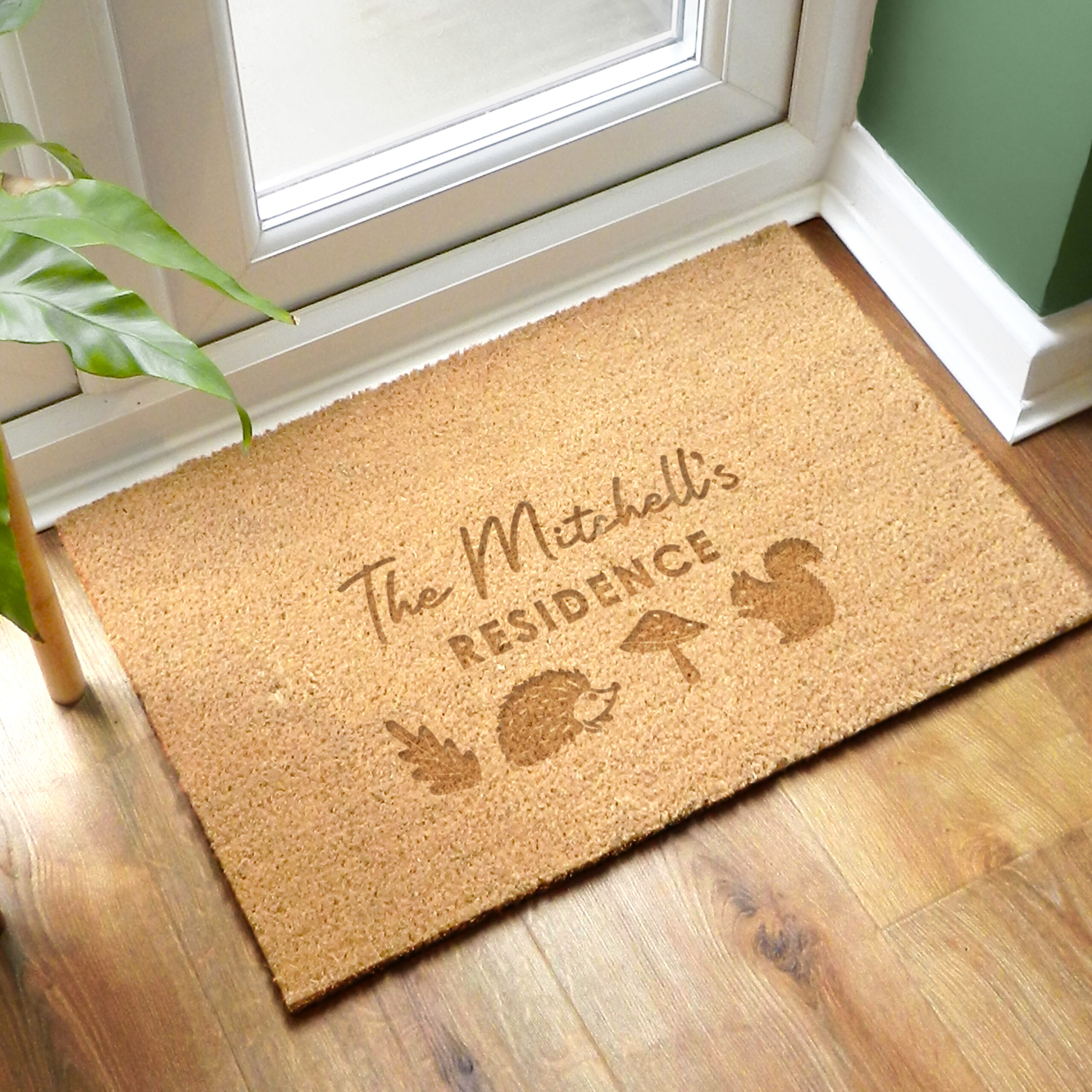 Personalised Autumnal Rectangle Doormat 1 Personalised Autumnal Rectangle Doormat