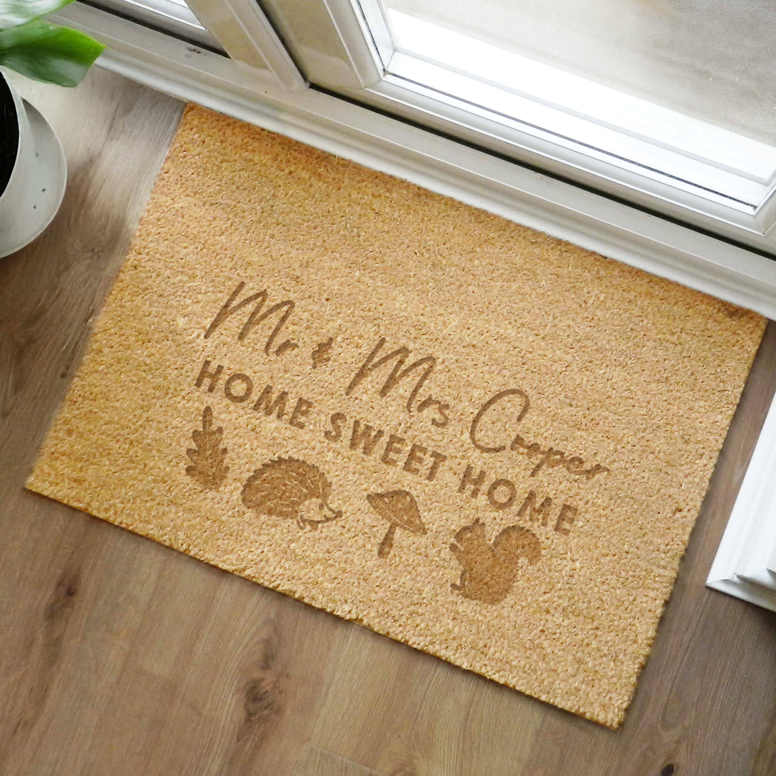 Personalised Autumnal Rectangle Doormat 3 Personalised Autumnal Rectangle Doormat
