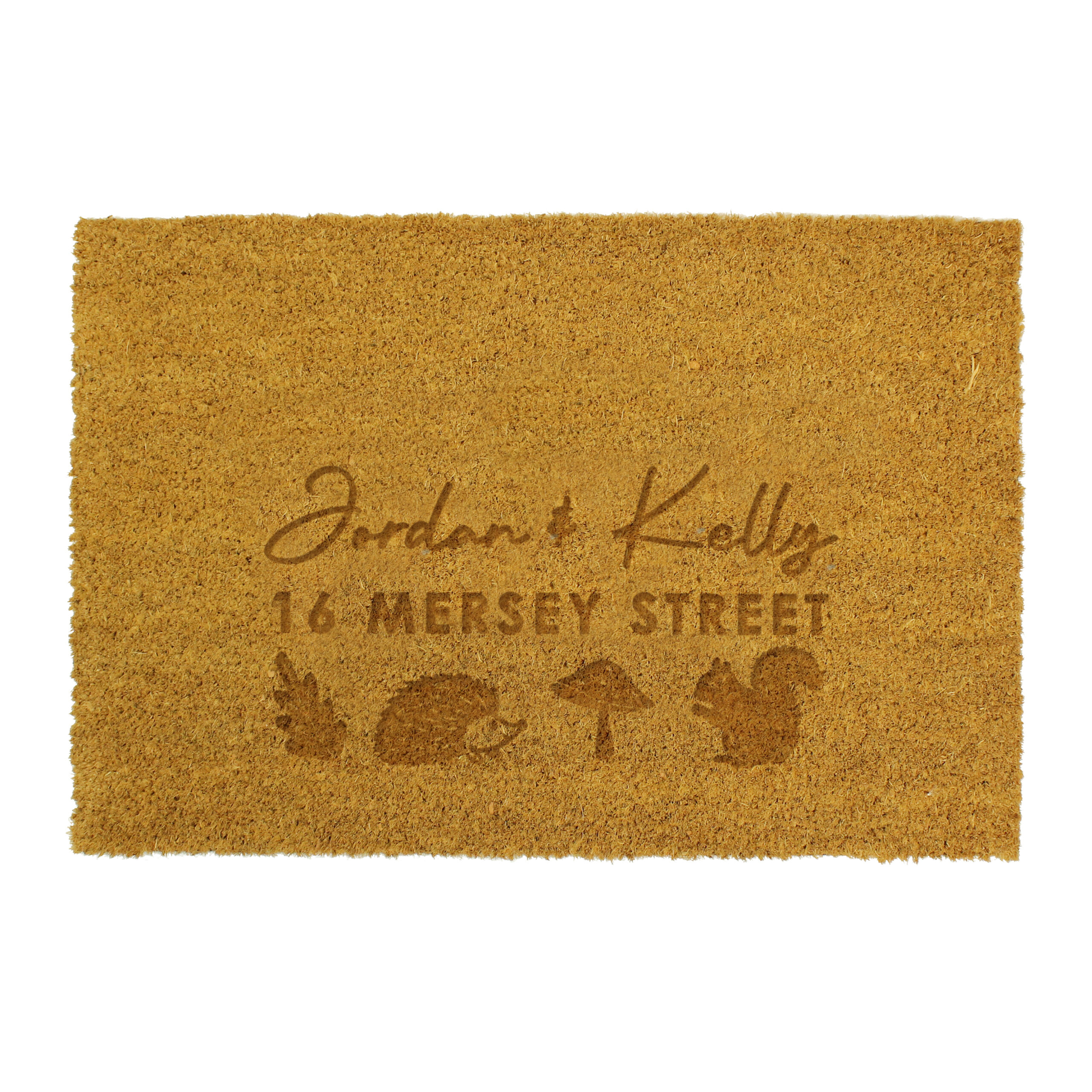 Personalised Autumnal Rectangle Doormat 4 Personalised Autumnal Rectangle Doormat