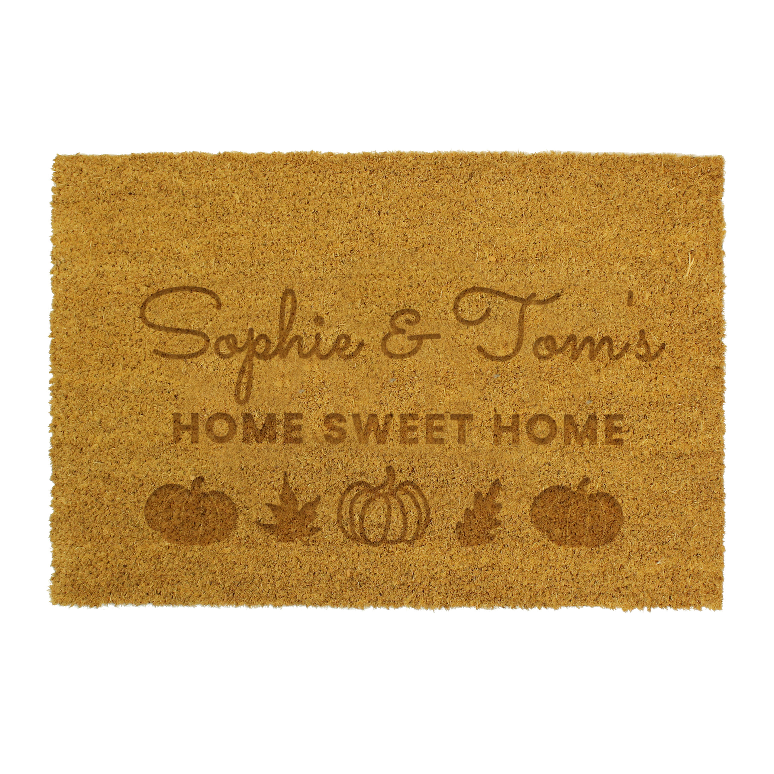 Personalised Pumpkin Rectangle Doormat 4 Personalised Pumpkin Rectangle Doormat