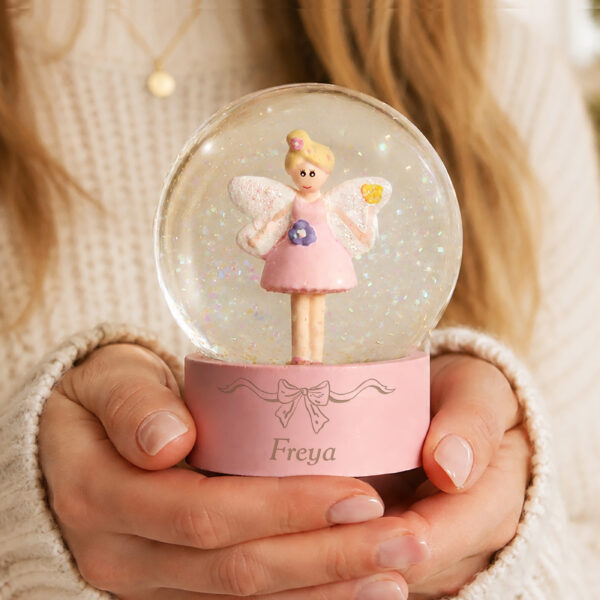 Personalised Bow Fairy Snow Globe