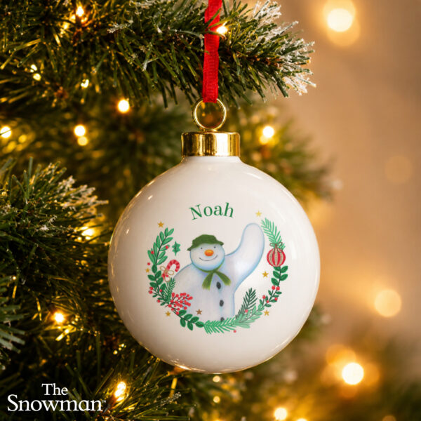 Personalised The Snowman Christmas Wishes Bauble 32 Personalised The Snowman Christmas Wishes Bauble