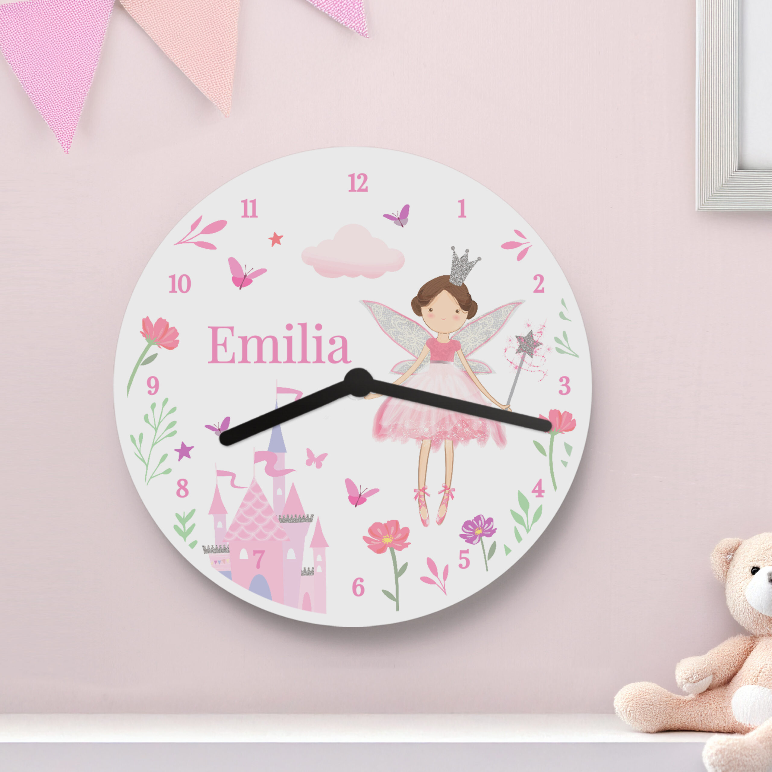 Personalised Fairy Princess Clock 1 Personalised Fairy Princess Clock