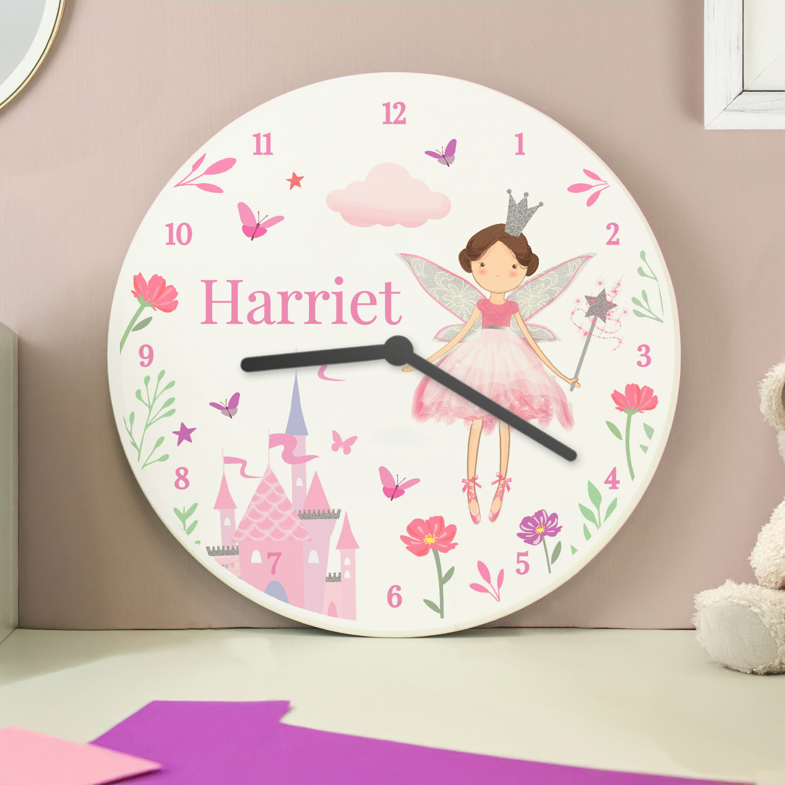 Personalised Fairy Princess Clock 3 Personalised Fairy Princess Clock