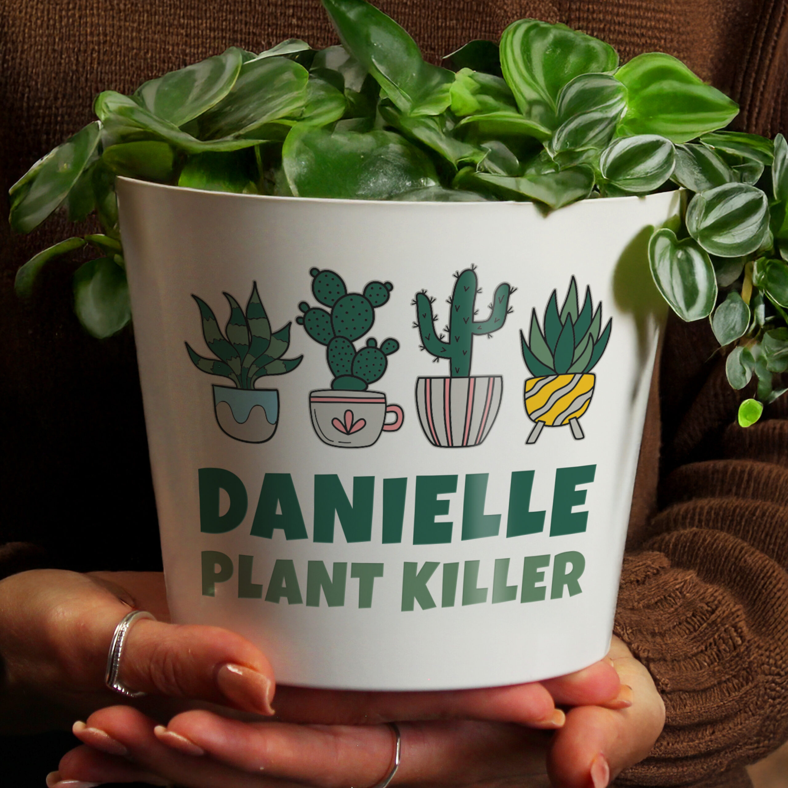Personalised Big Text Large Plant Pot 2 Personalised Big Text Large Plant Pot
