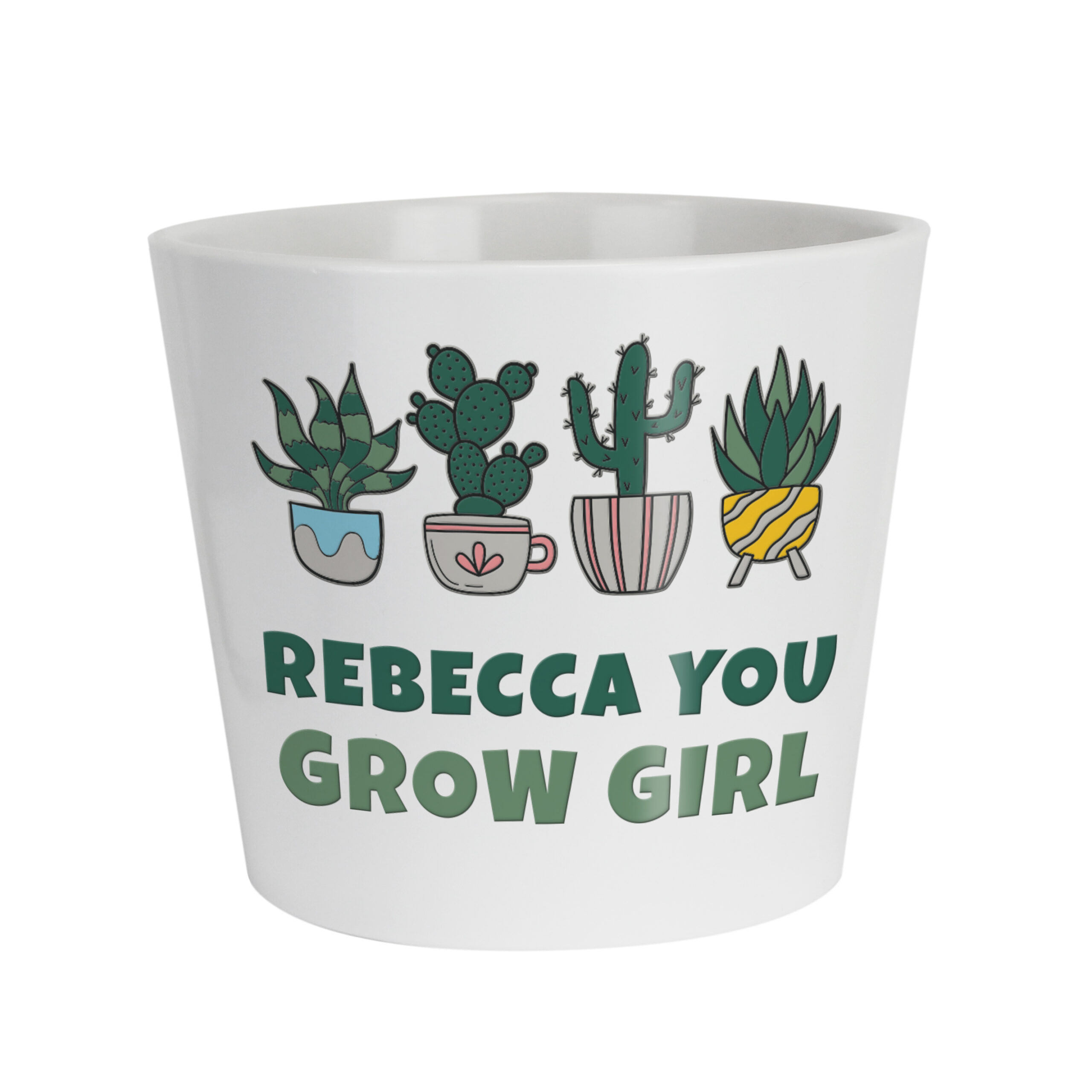 Personalised Big Text Large Plant Pot 4 Personalised Big Text Large Plant Pot