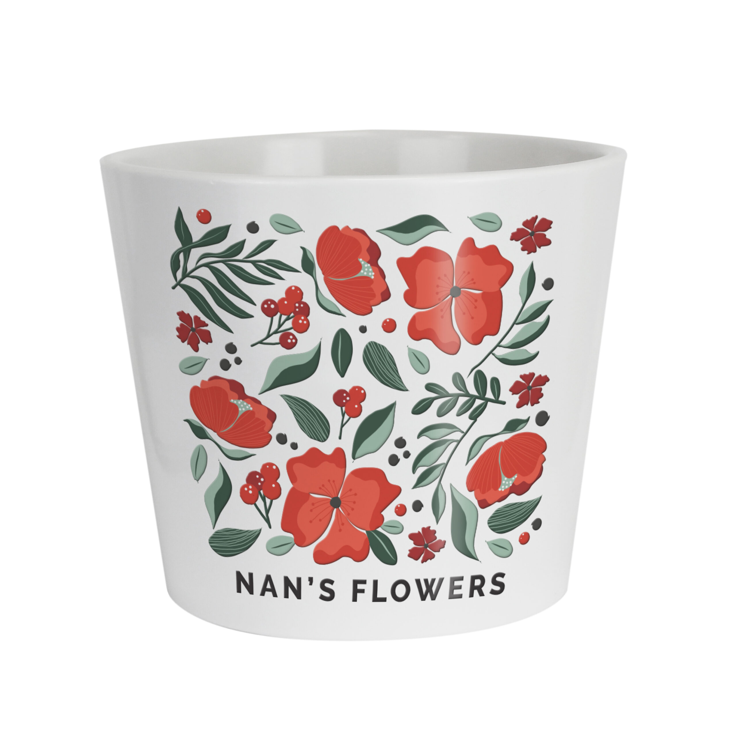Personalised Poinsettia Large Plant Pot 4 Personalised Poinsettia Large Plant Pot