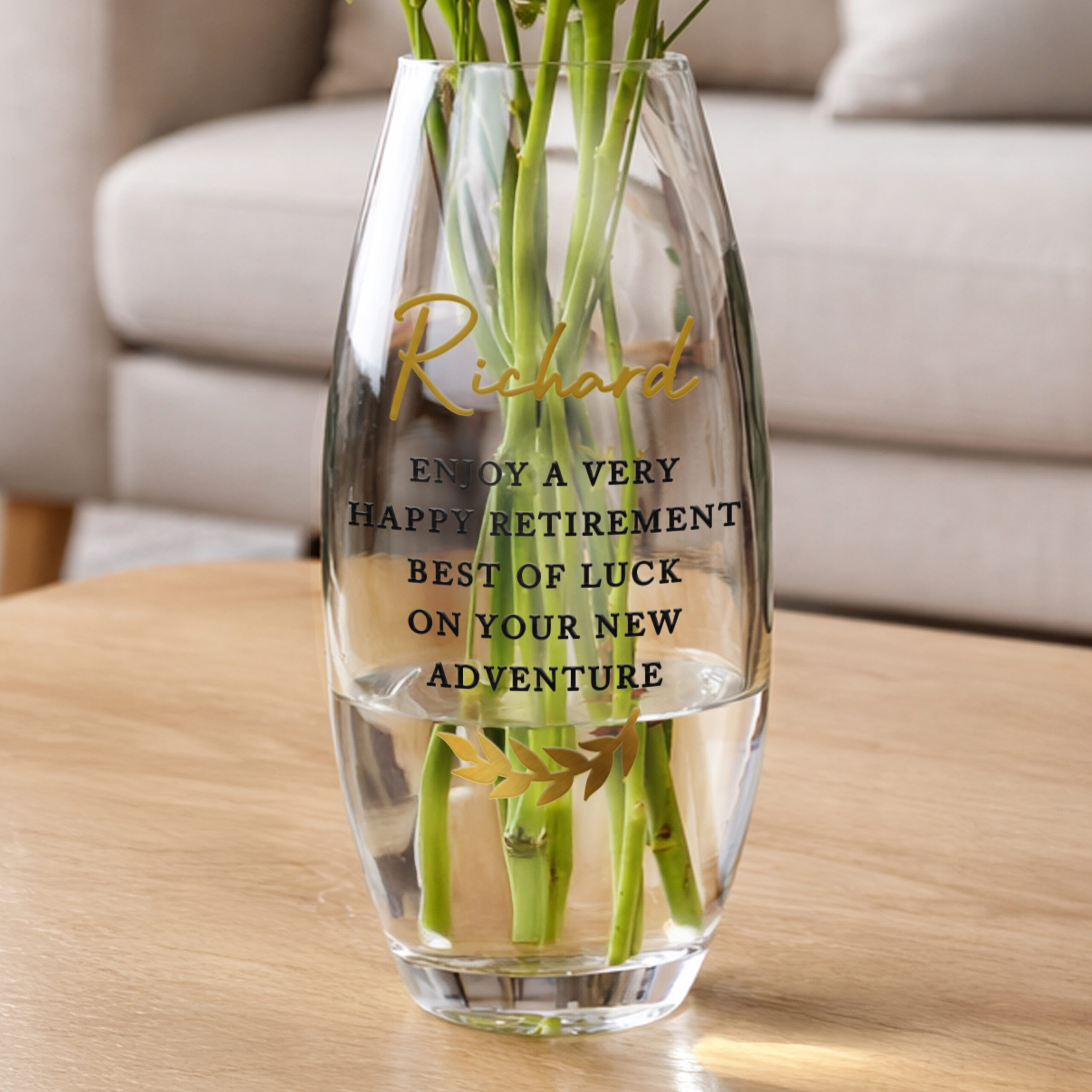 Personalised Free Text Bullet Vase 1 Personalised Free Text Bullet Vase