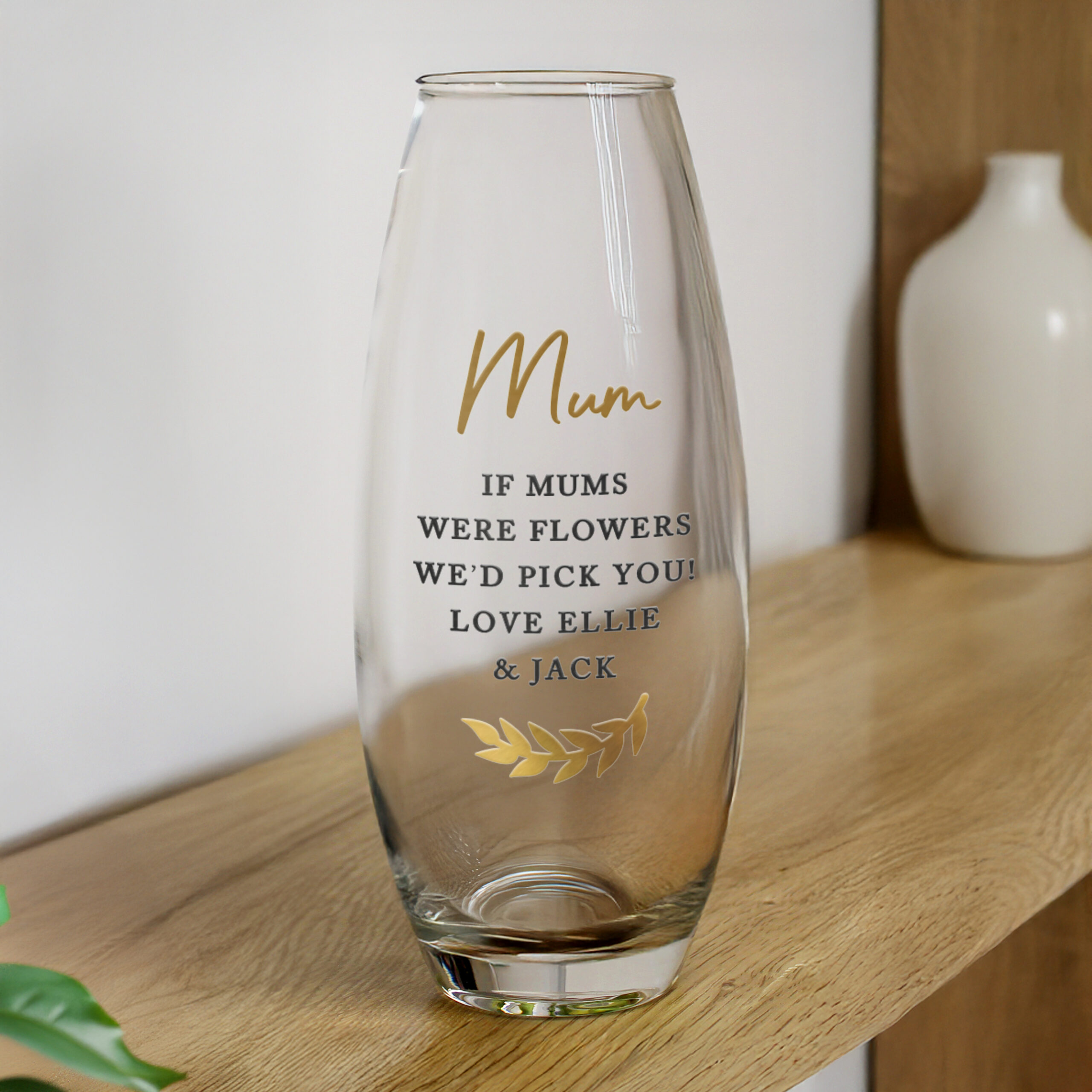 Personalised Free Text Bullet Vase 2 Personalised Free Text Bullet Vase