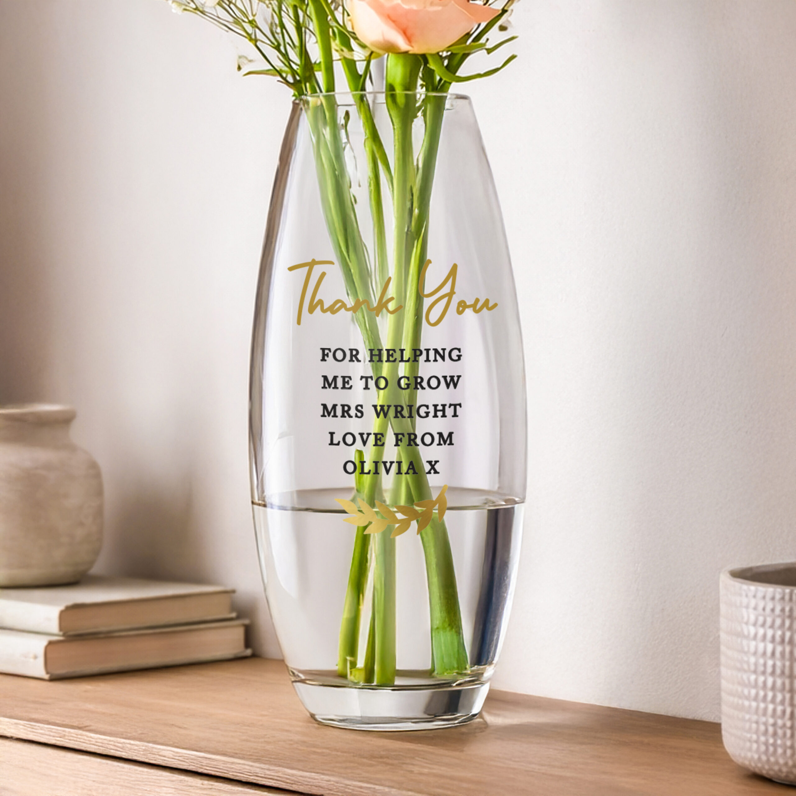 Personalised Free Text Bullet Vase 4 Personalised Free Text Bullet Vase