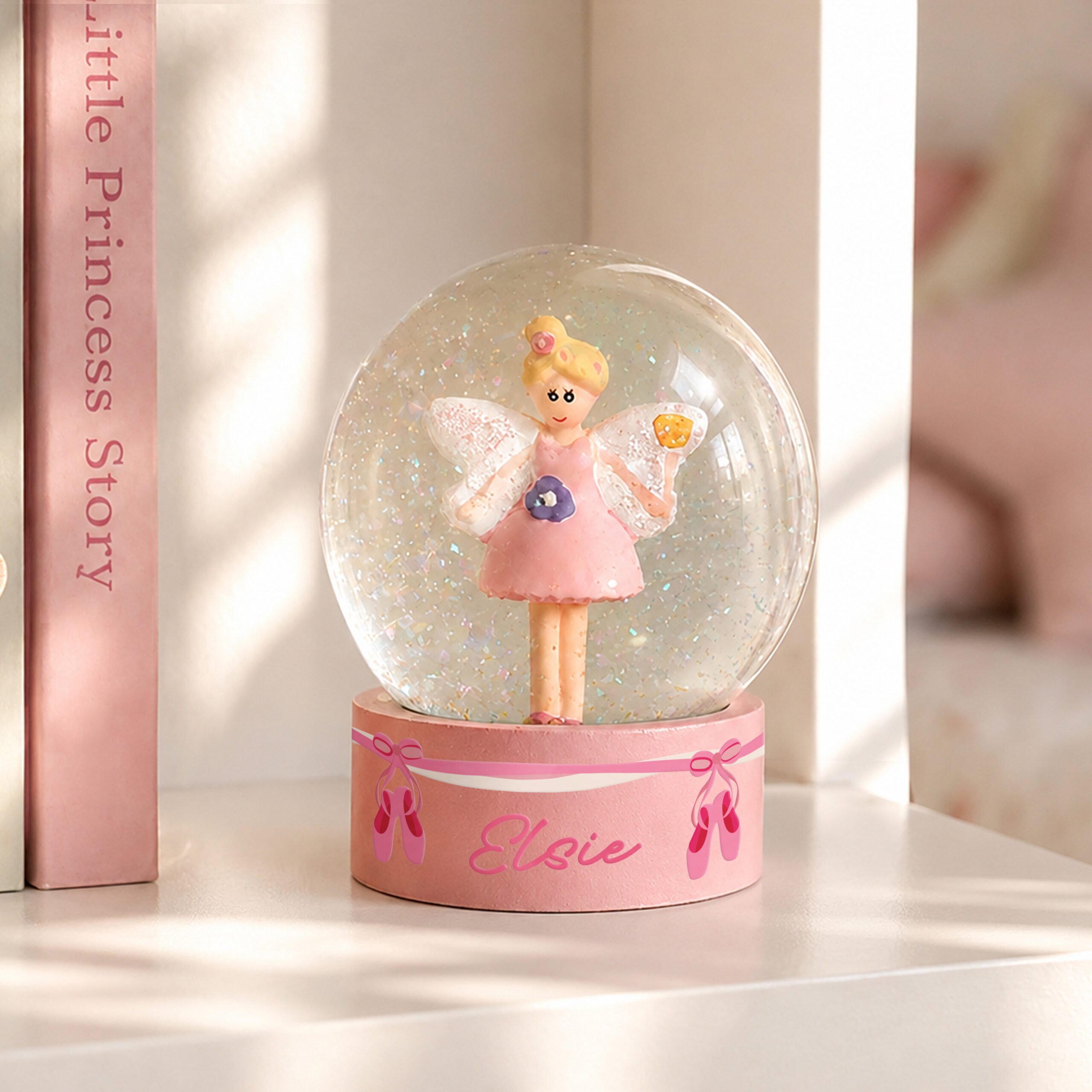 Personalised Ballet Shoes Fairy Snow Globe 1 Personalised Ballet Shoes Fairy Snow Globe