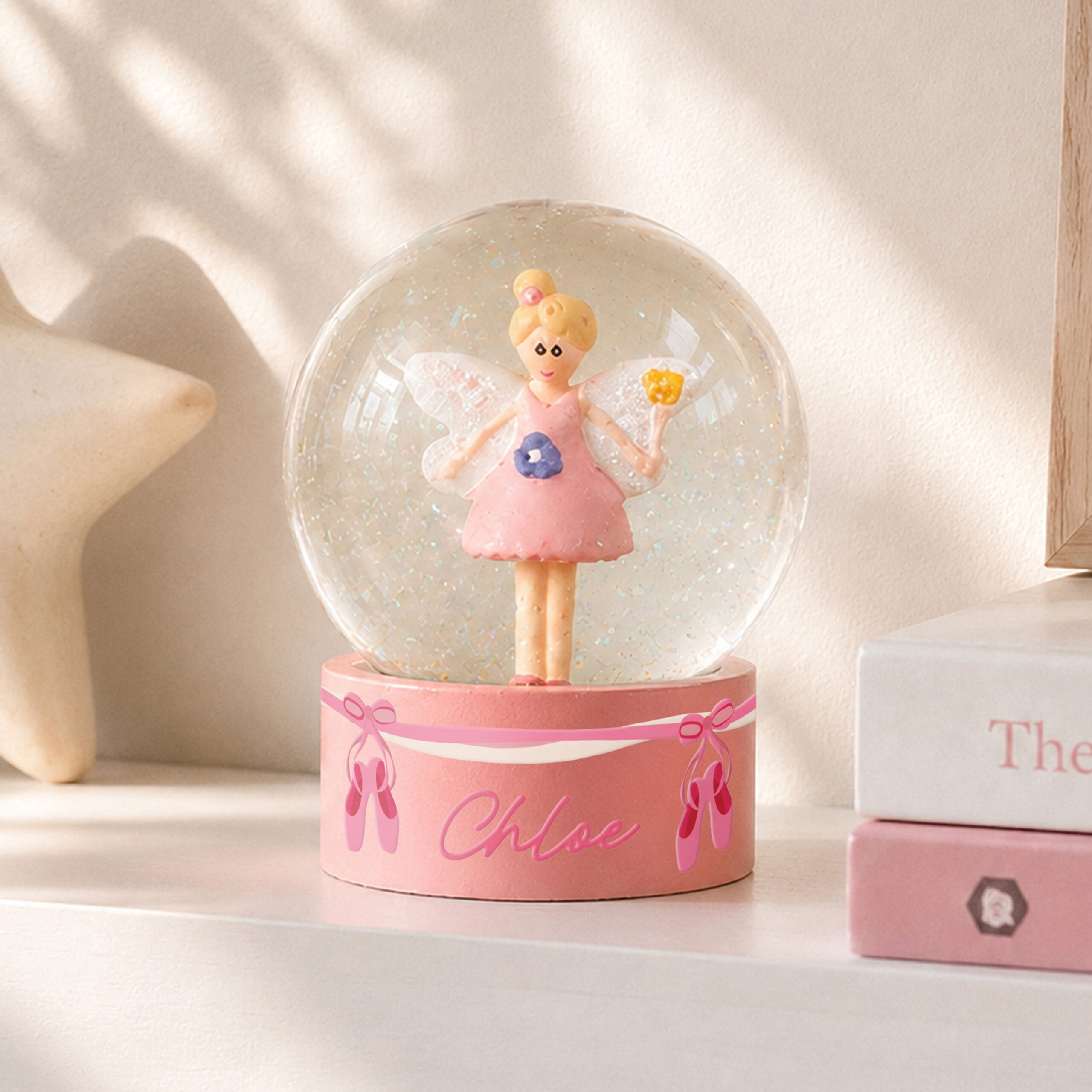 Personalised Ballet Shoes Fairy Snow Globe 3 Personalised Ballet Shoes Fairy Snow Globe