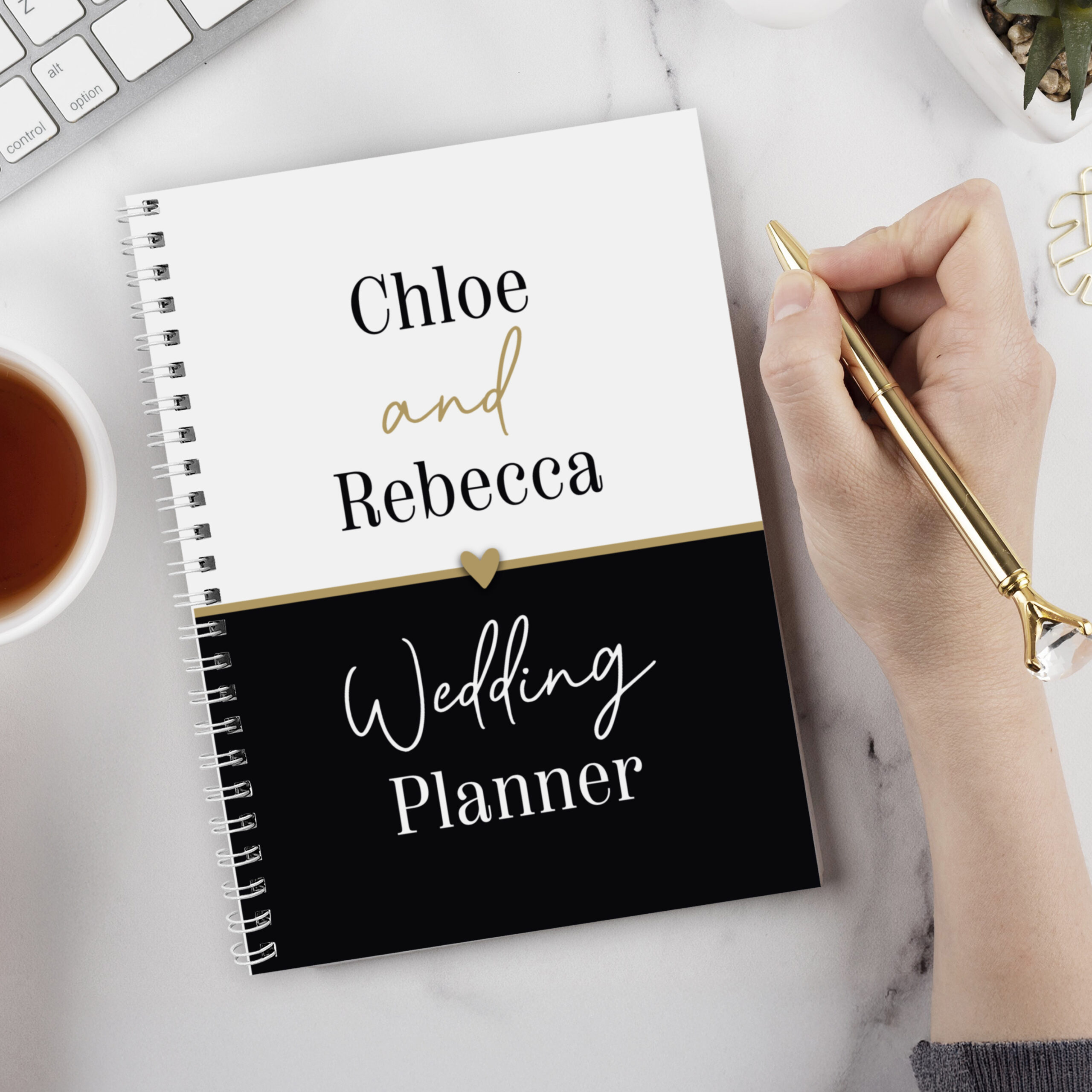 Personalised Black & Gold Inclusive A5 Wedding Planner 3 Personalised Black & Gold Inclusive A5 Wedding Planner