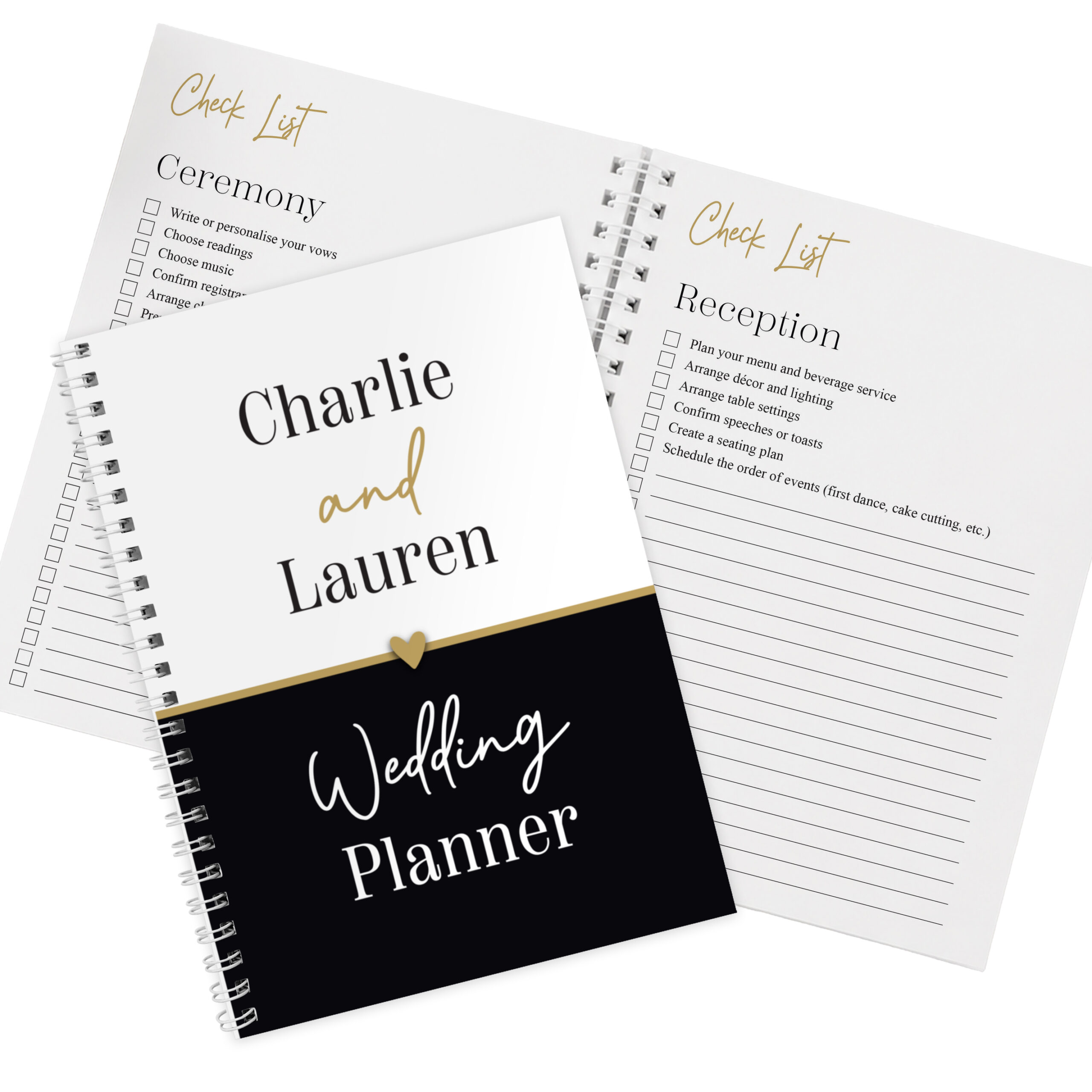 Personalised Black & Gold Inclusive A5 Wedding Planner 5 Personalised Black & Gold Inclusive A5 Wedding Planner