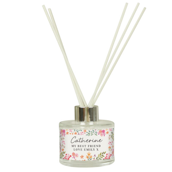 Personalised Bright Floral Reed Diffuser