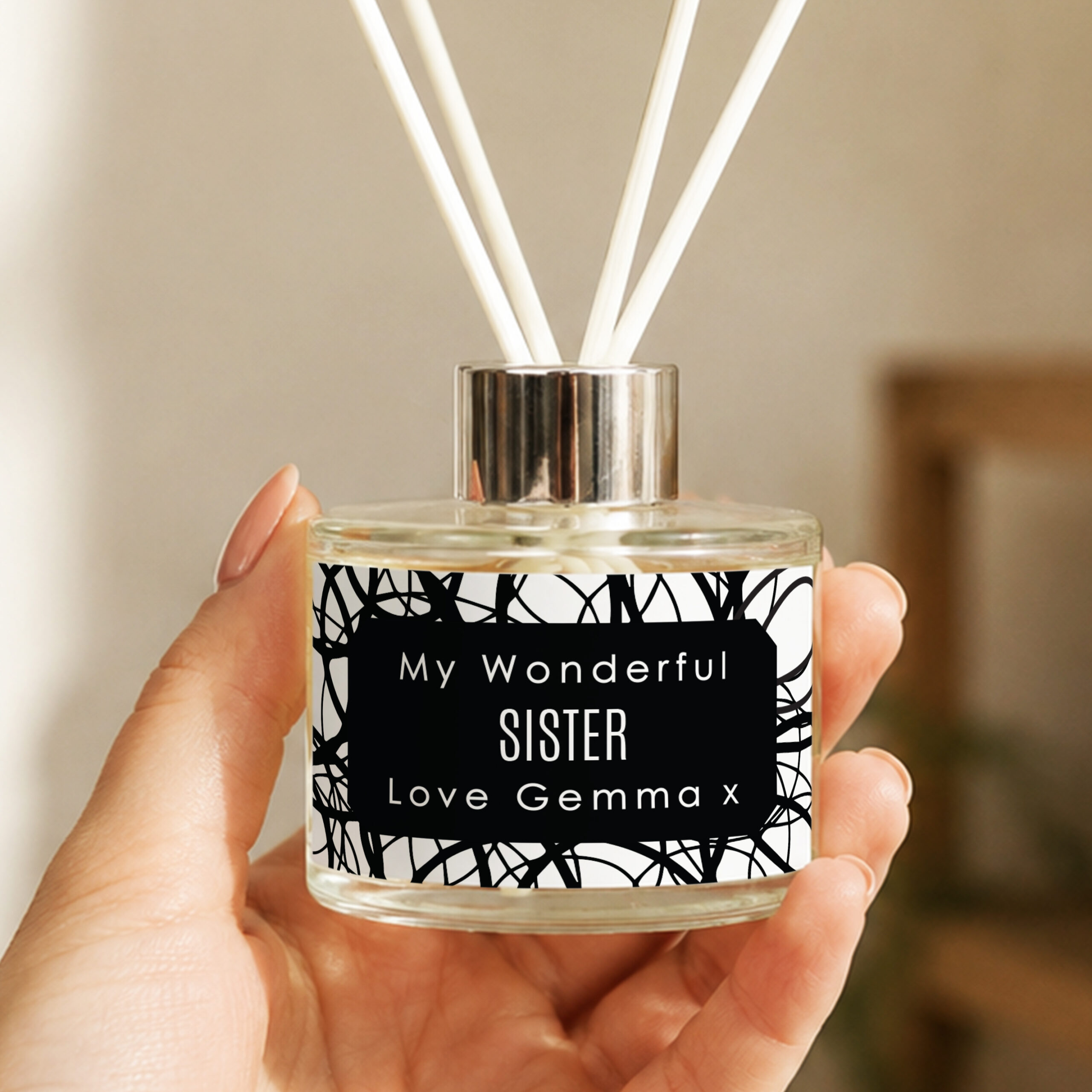 Personalised Scribble Reed Diffuser 2 Personalised Scribble Reed Diffuser