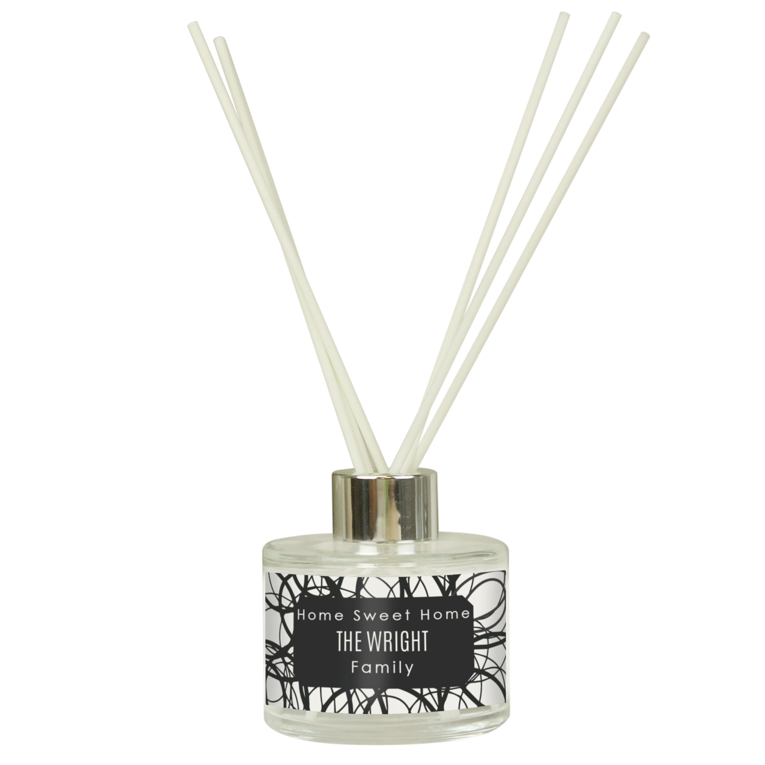 Personalised Scribble Reed Diffuser 4 Personalised Scribble Reed Diffuser