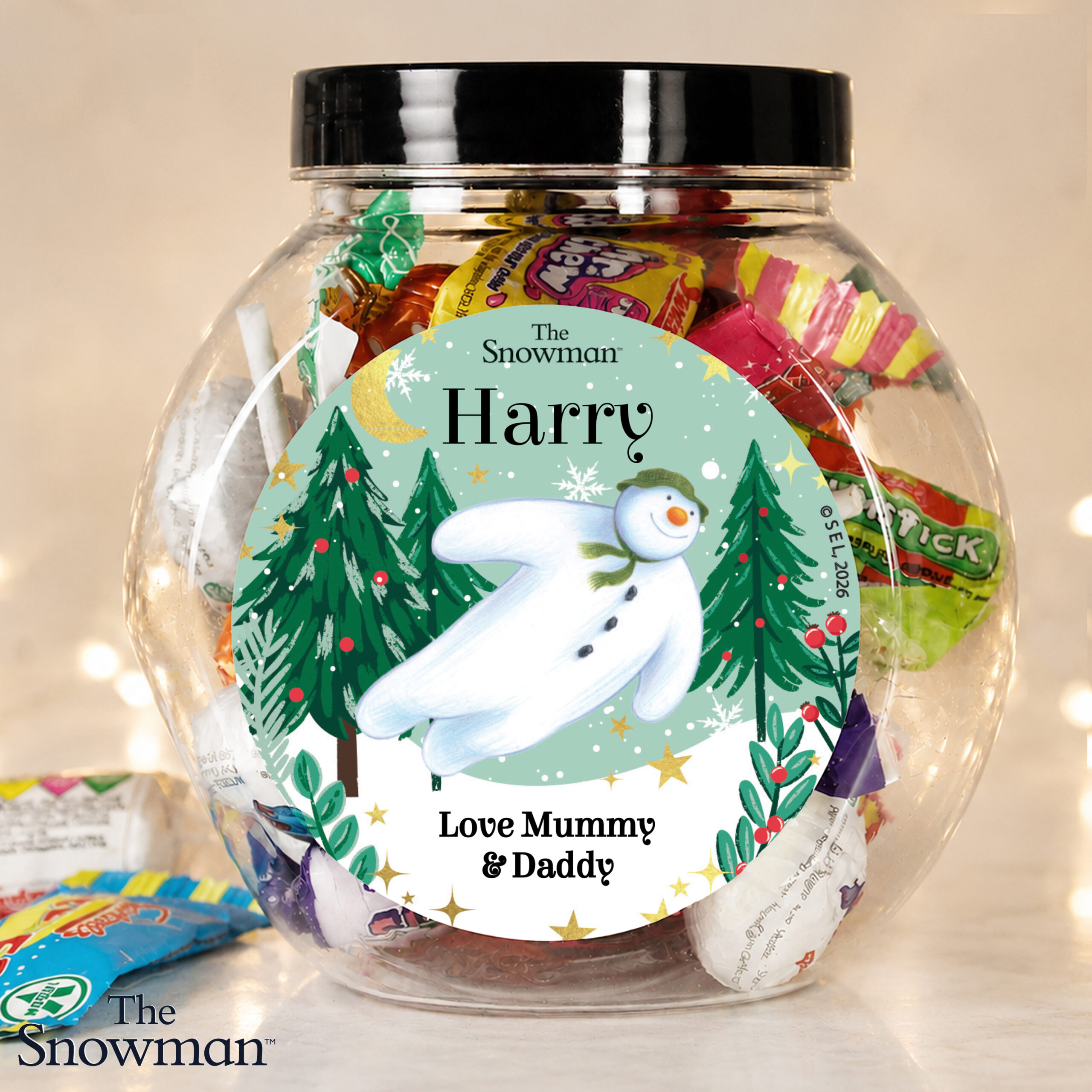 Personalised The Snowman Christmas Wishes Sweets 1 Personalised The Snowman Christmas Wishes Sweets