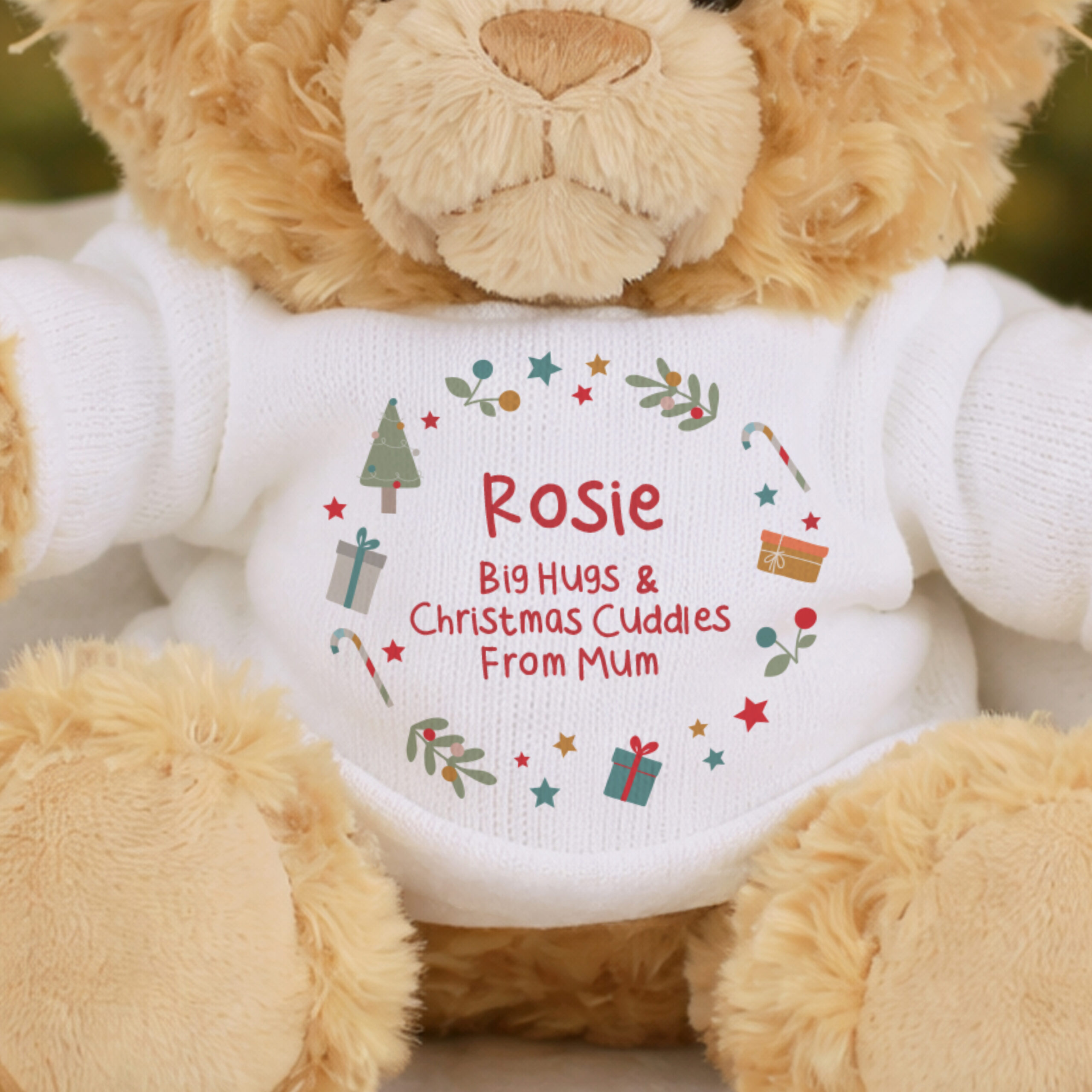 Personalised Christmas Icons Teddy Bear 3 Personalised Christmas Icons Teddy Bear