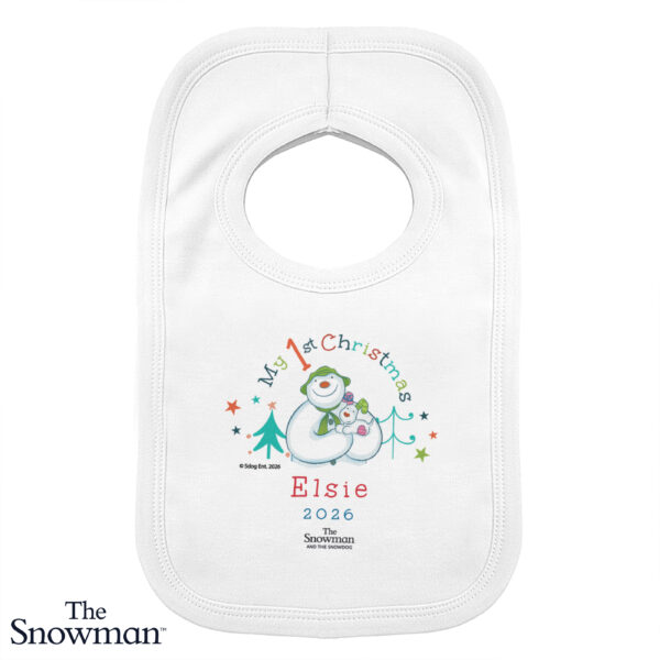 Personalised The Snowman My 1st Christmas Bib