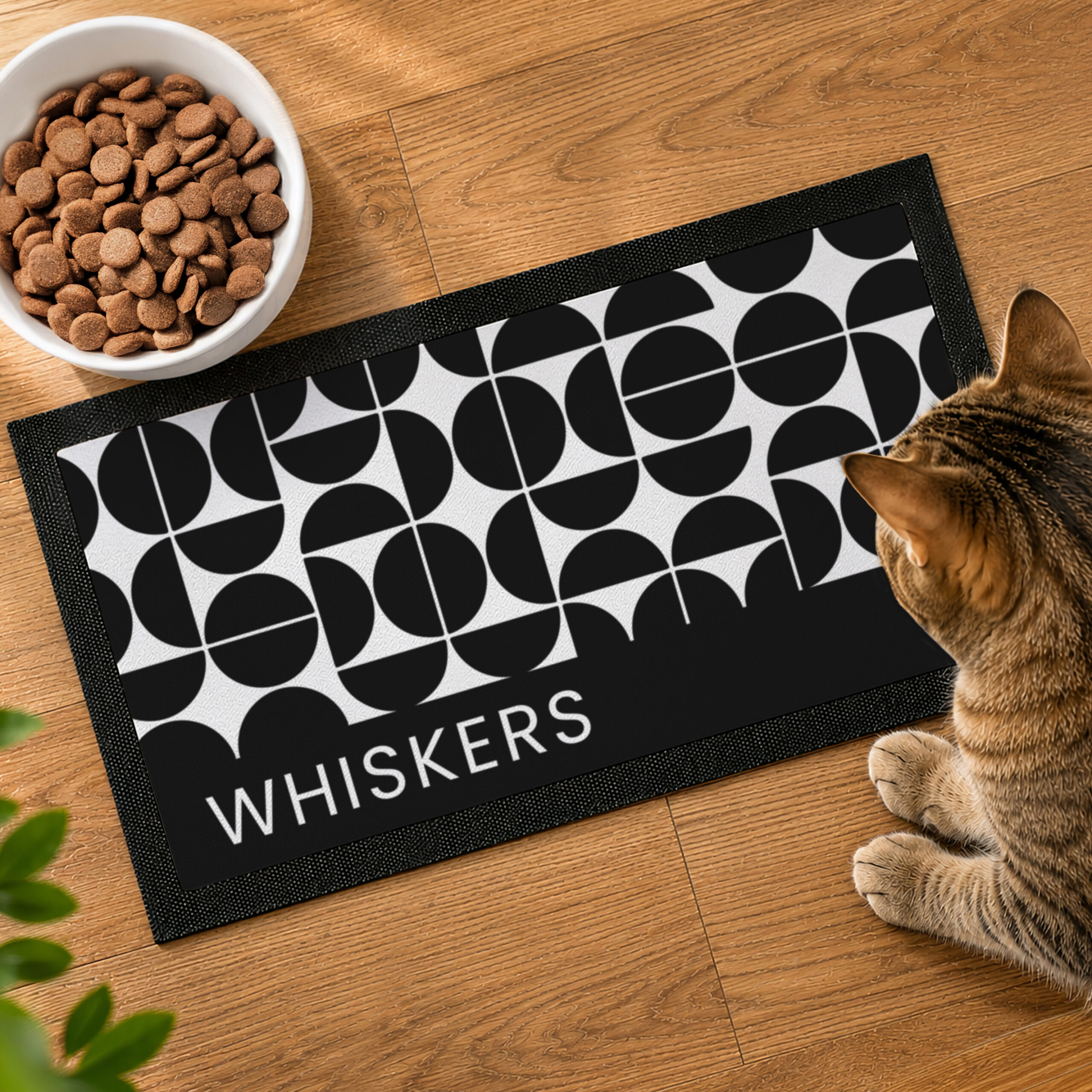 Personalised Abstract Pet Bowl Mat 2 Personalised Abstract Pet Bowl Mat