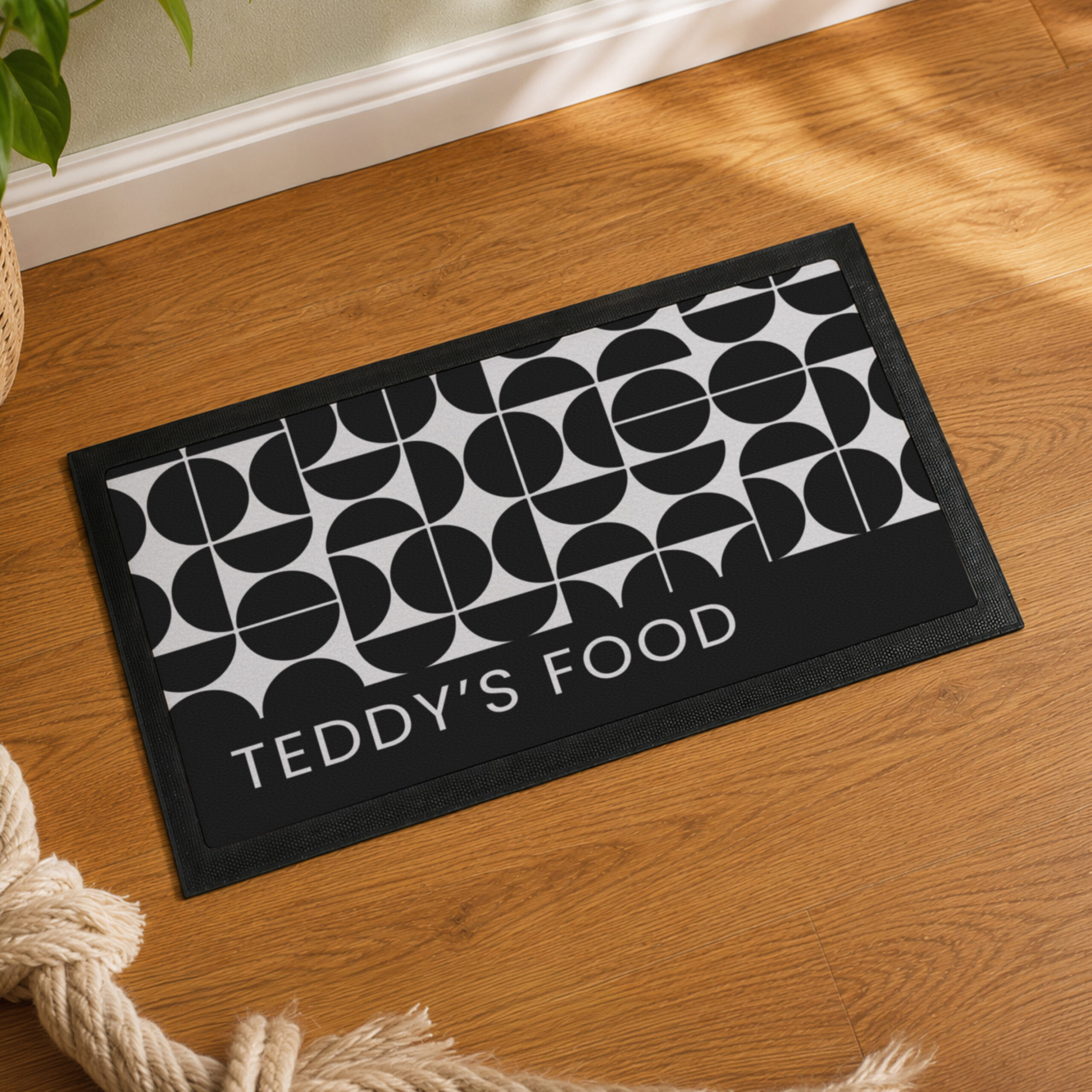 Personalised Abstract Pet Bowl Mat 4 Personalised Abstract Pet Bowl Mat