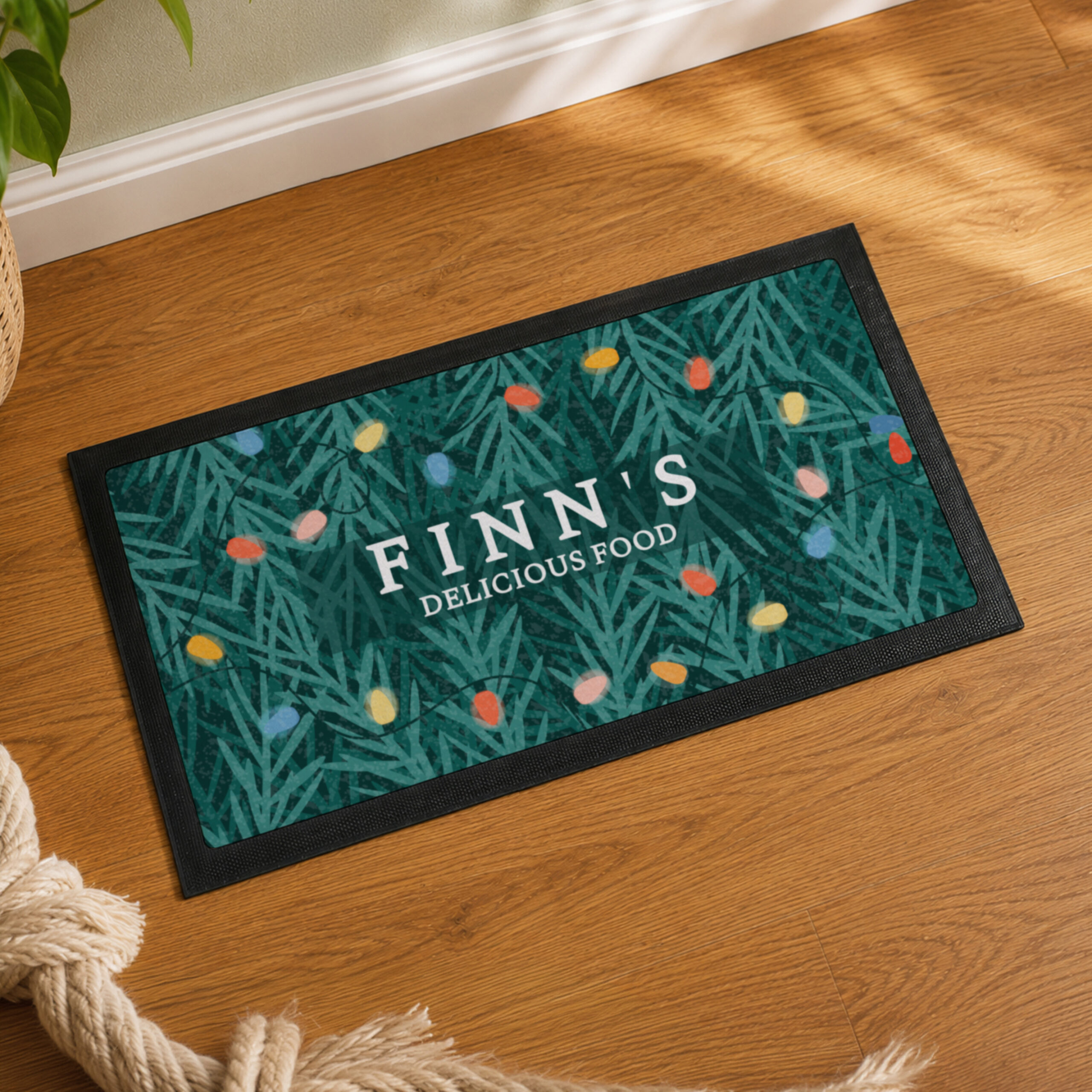 Personalised Christmas Pet Bowl Mat 2 Personalised Christmas Pet Bowl Mat