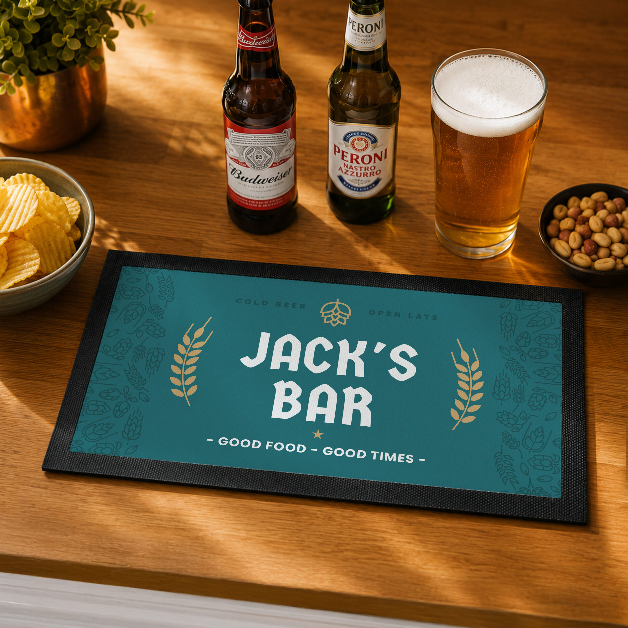 Personalised Beer Bar Mat 1 Personalised Beer Bar Mat