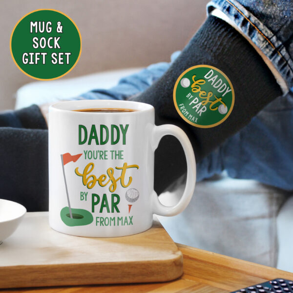 Personalised Best By Par Mug & Socks Set 4 Personalised Best By Par Mug & Socks Set