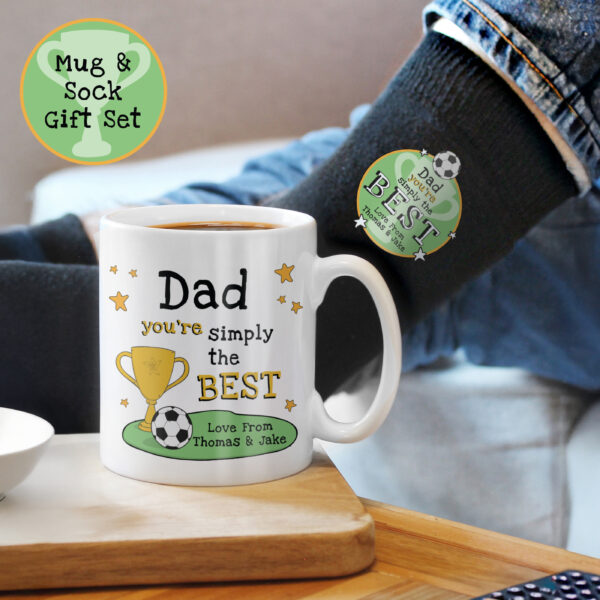 Personalised Simply The Best Mug & Socks Set 6 Personalised Simply The Best Mug & Socks Set