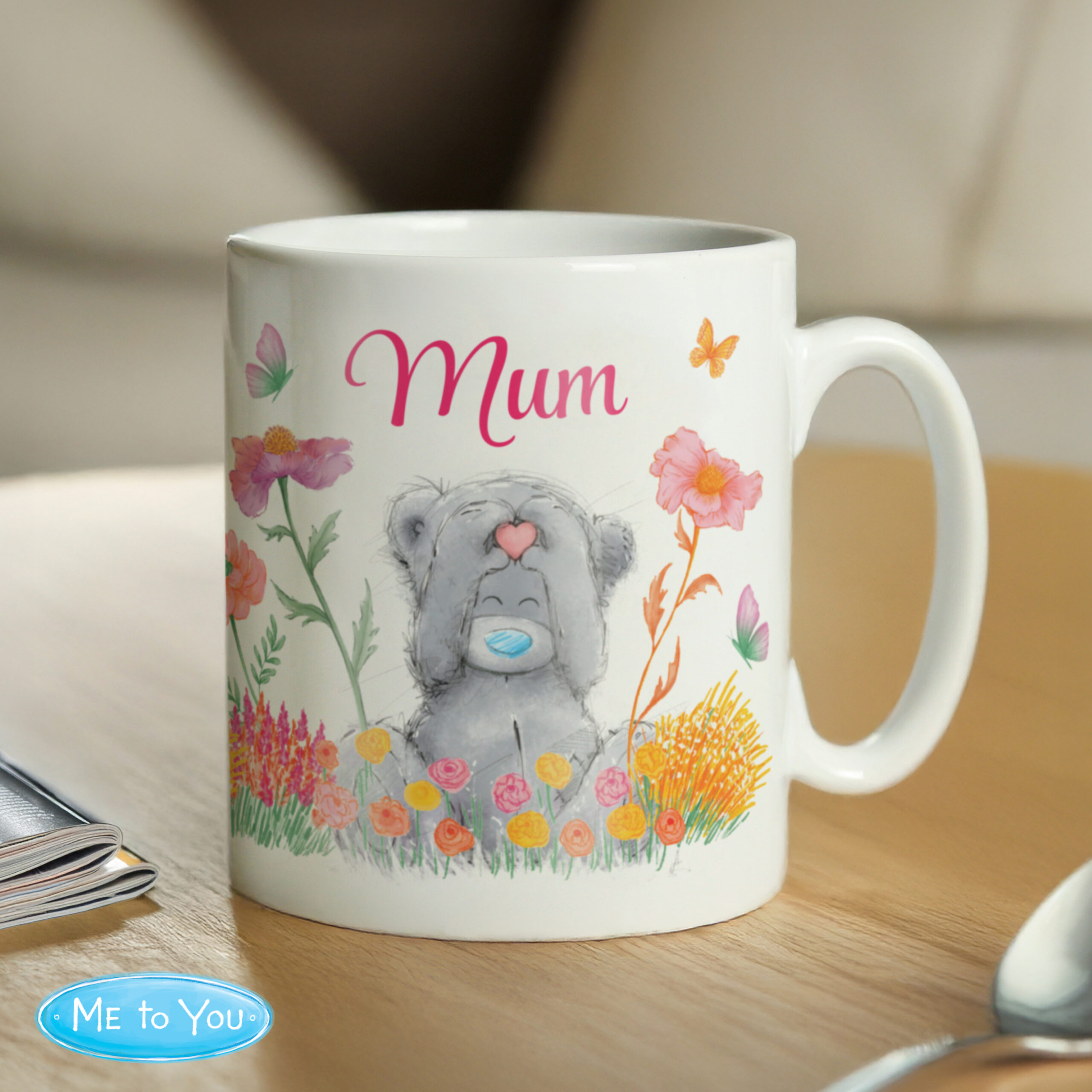 Personalised Me to You Flowery Mug 2 Personalised Me to You Flowery Mug