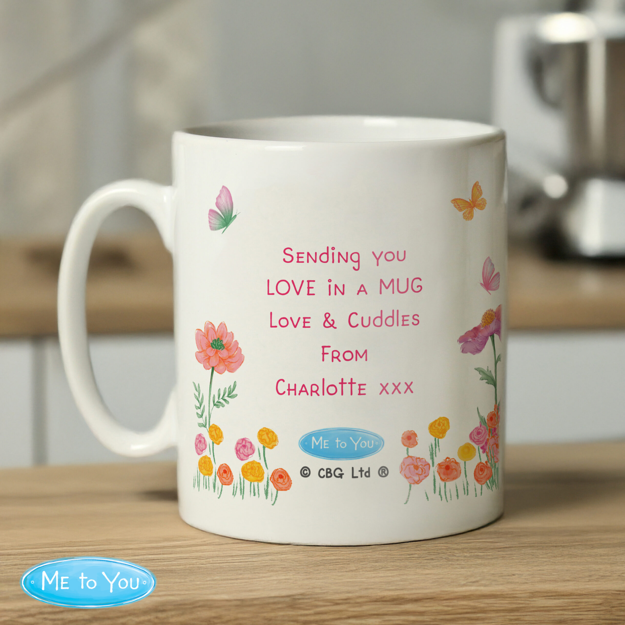 Personalised Me to You Flowery Mug 3 Personalised Me to You Flowery Mug