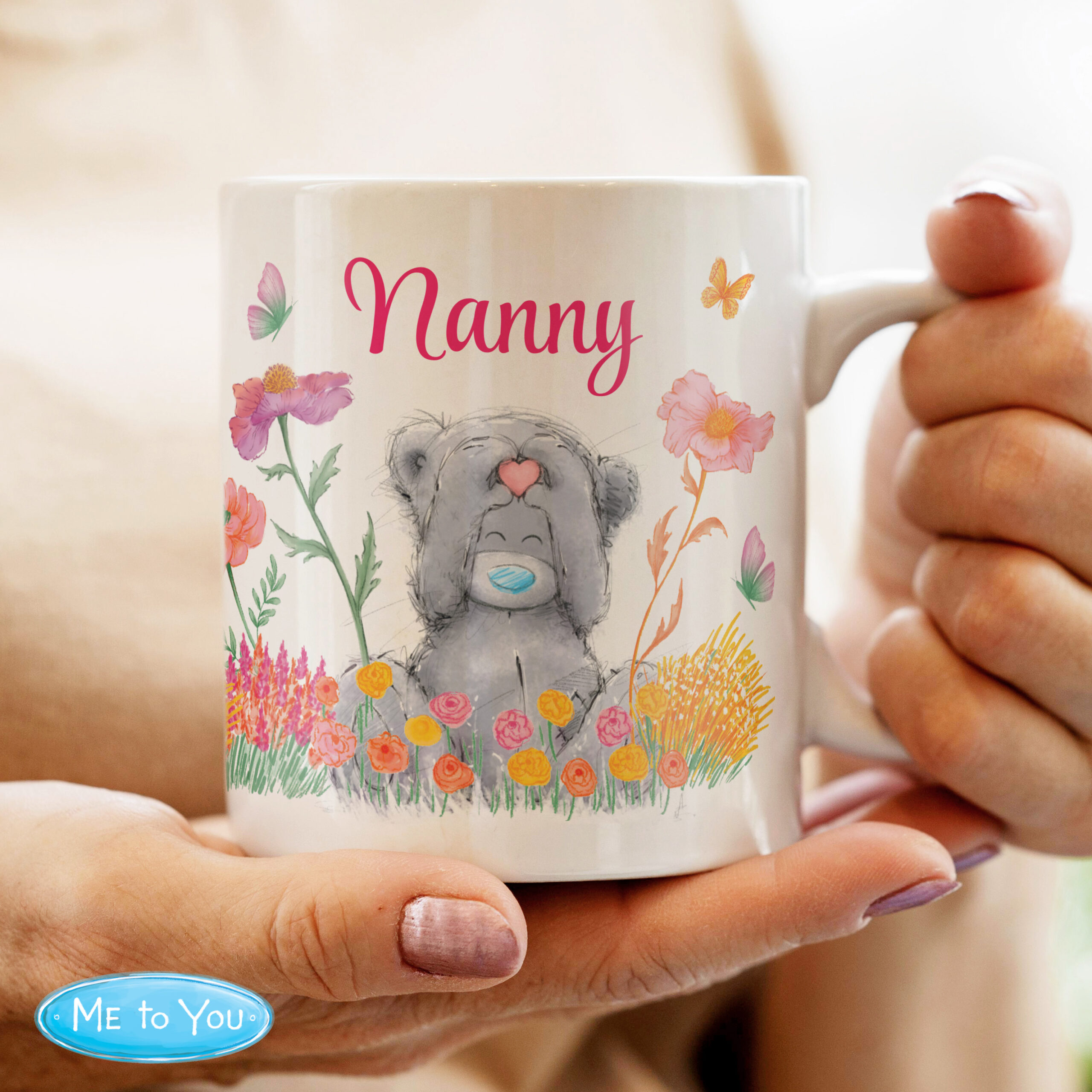 Personalised Me to You Flowery Mug 4 Personalised Me to You Flowery Mug