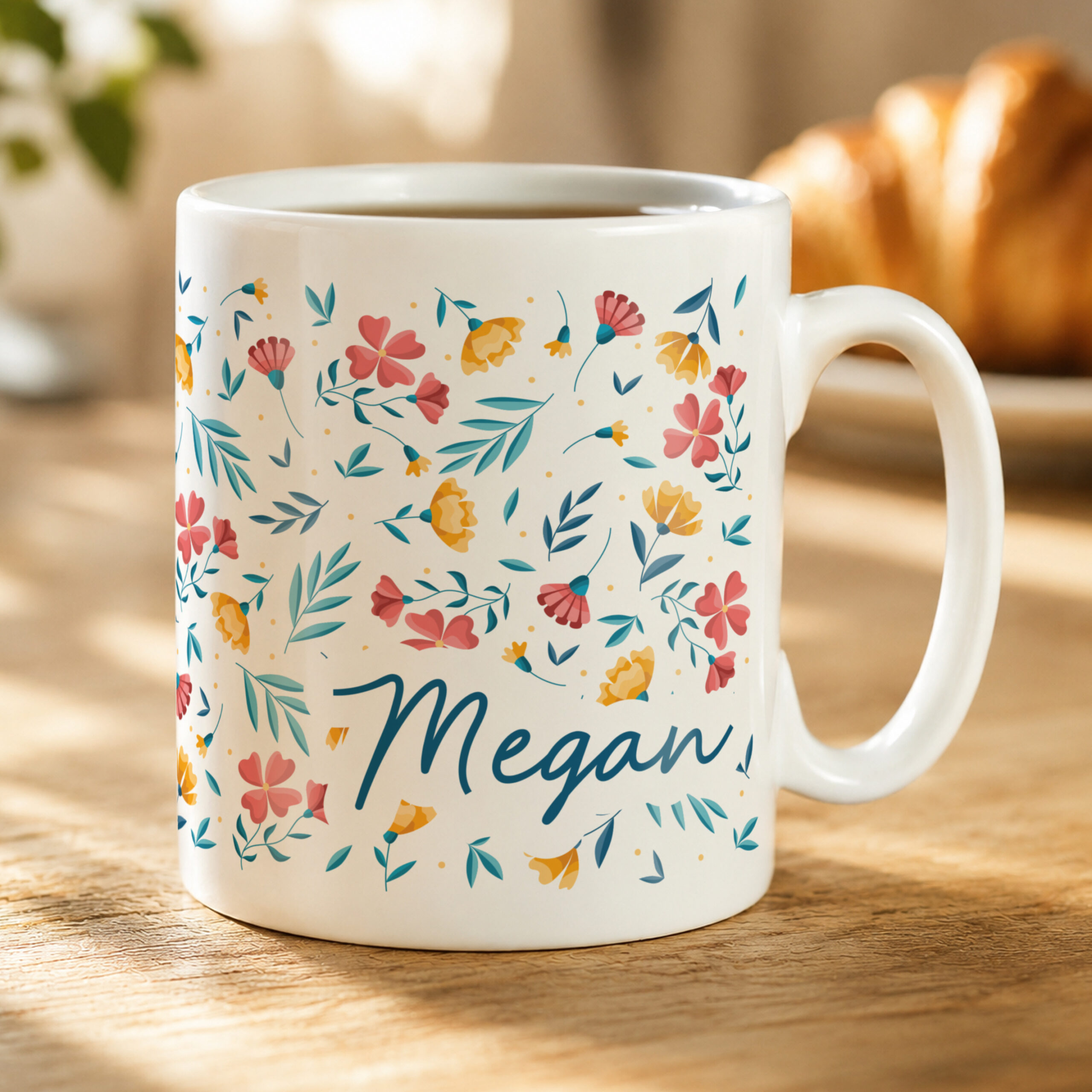 Personalised Bright Floral mug 1 Personalised Bright Floral mug