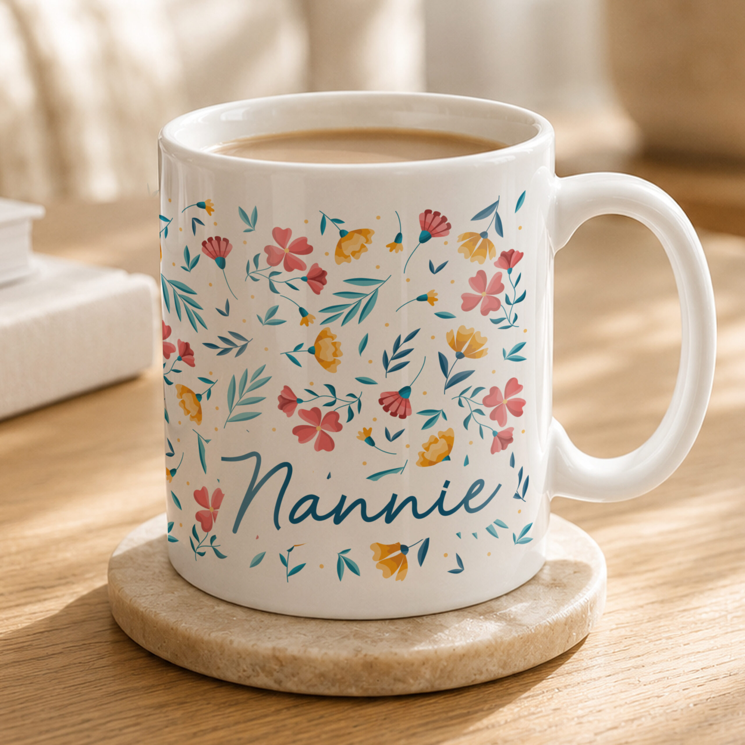Personalised Bright Floral mug 3 Personalised Bright Floral mug