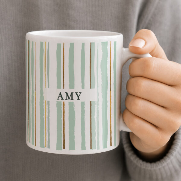 Personalised Striped Mug